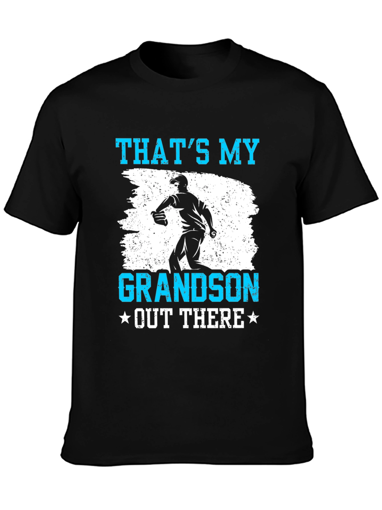 Black That's My Grandson Baseball T-Shirt view 3