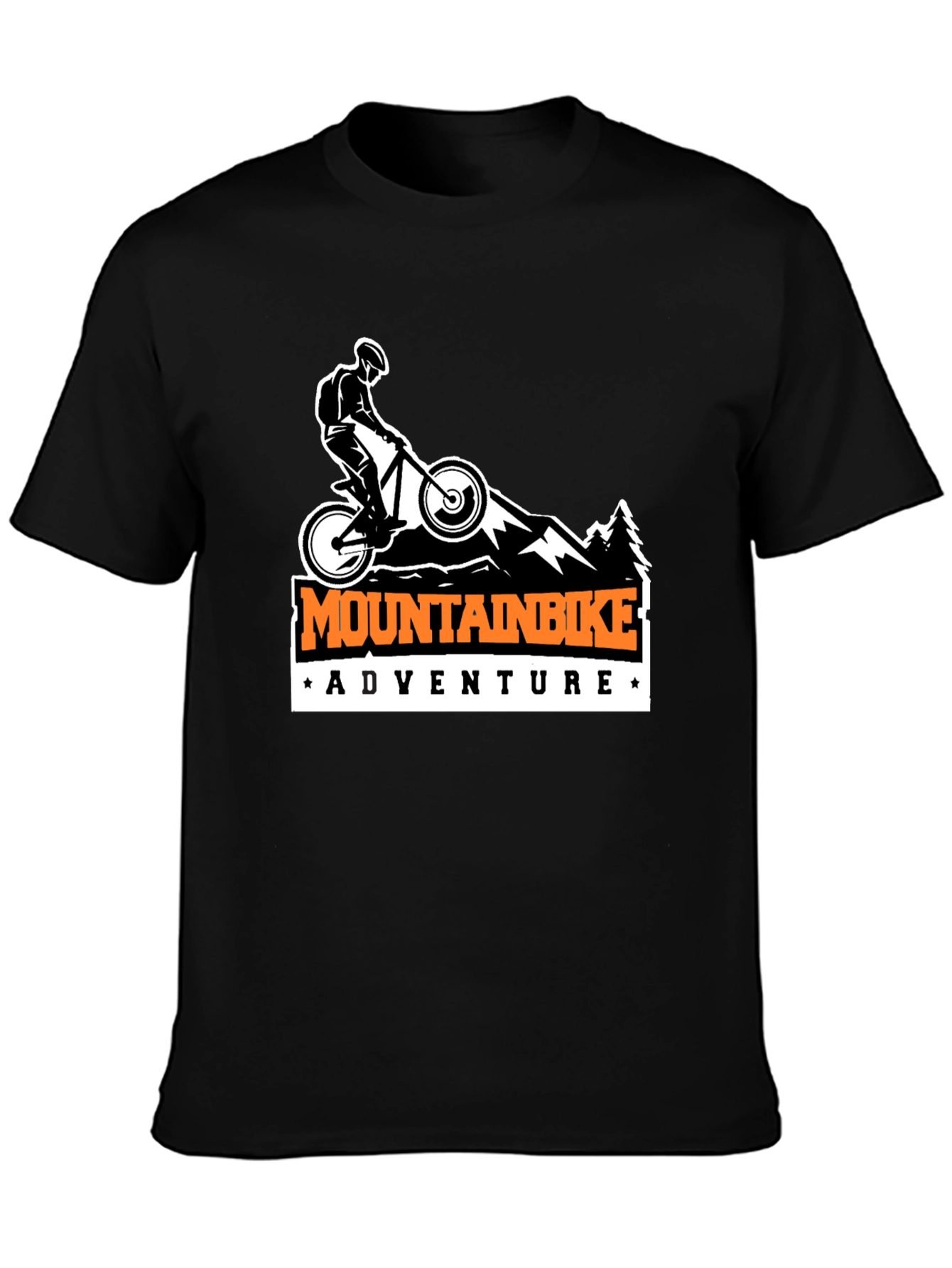Black Mountain Bike Adventure T-Shirt - Black view 3