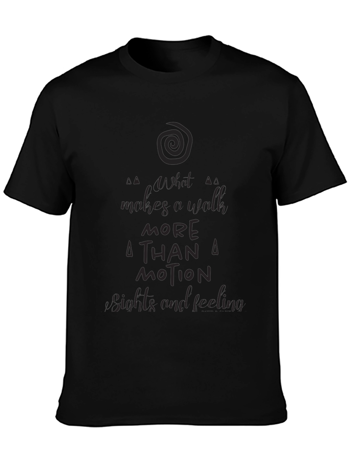 Black Inspirational Black Graphic T-Shirt - Walk & Motion view 3