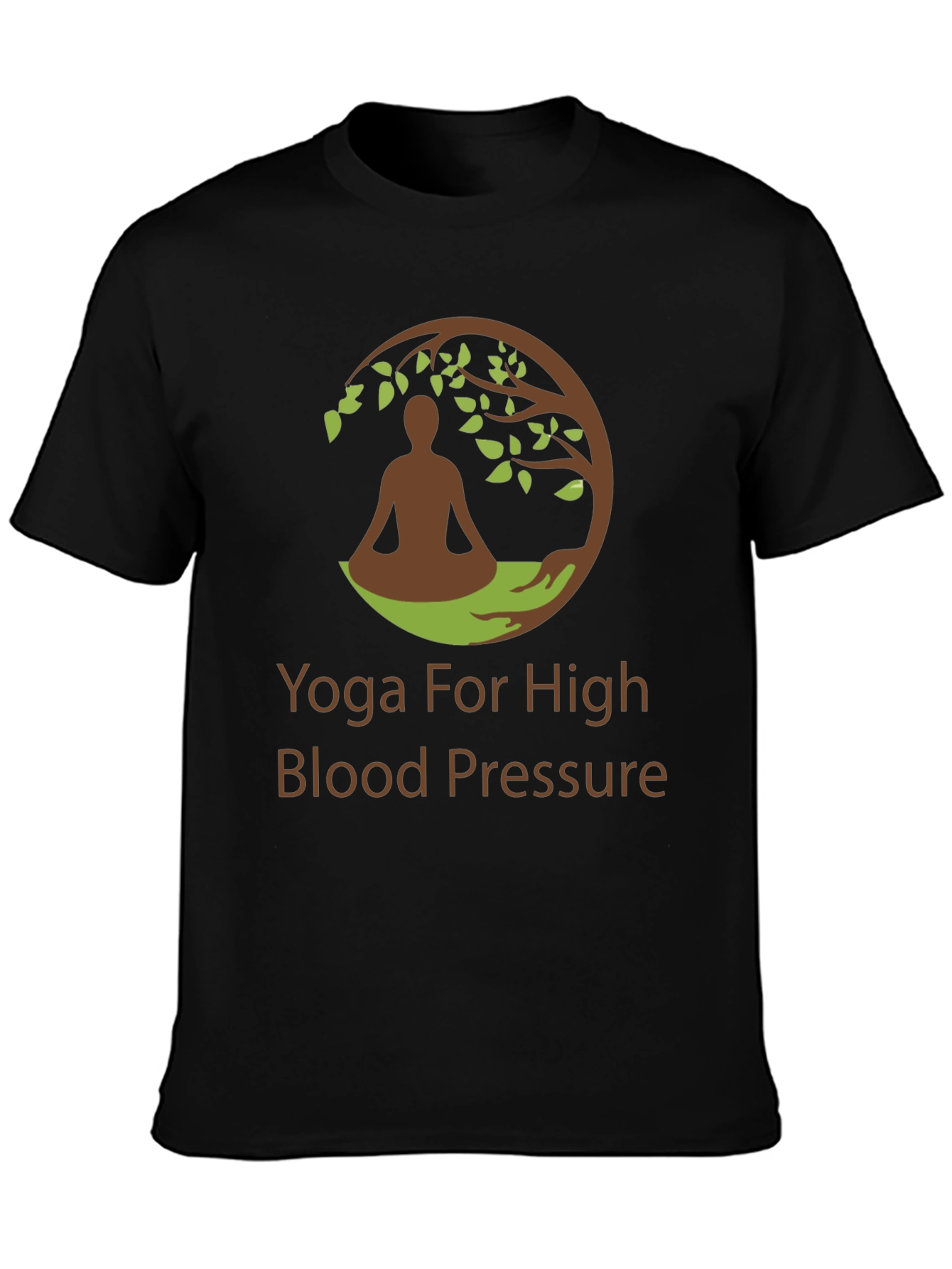 Black Yoga for High Blood Pressure T-Shirt view 3