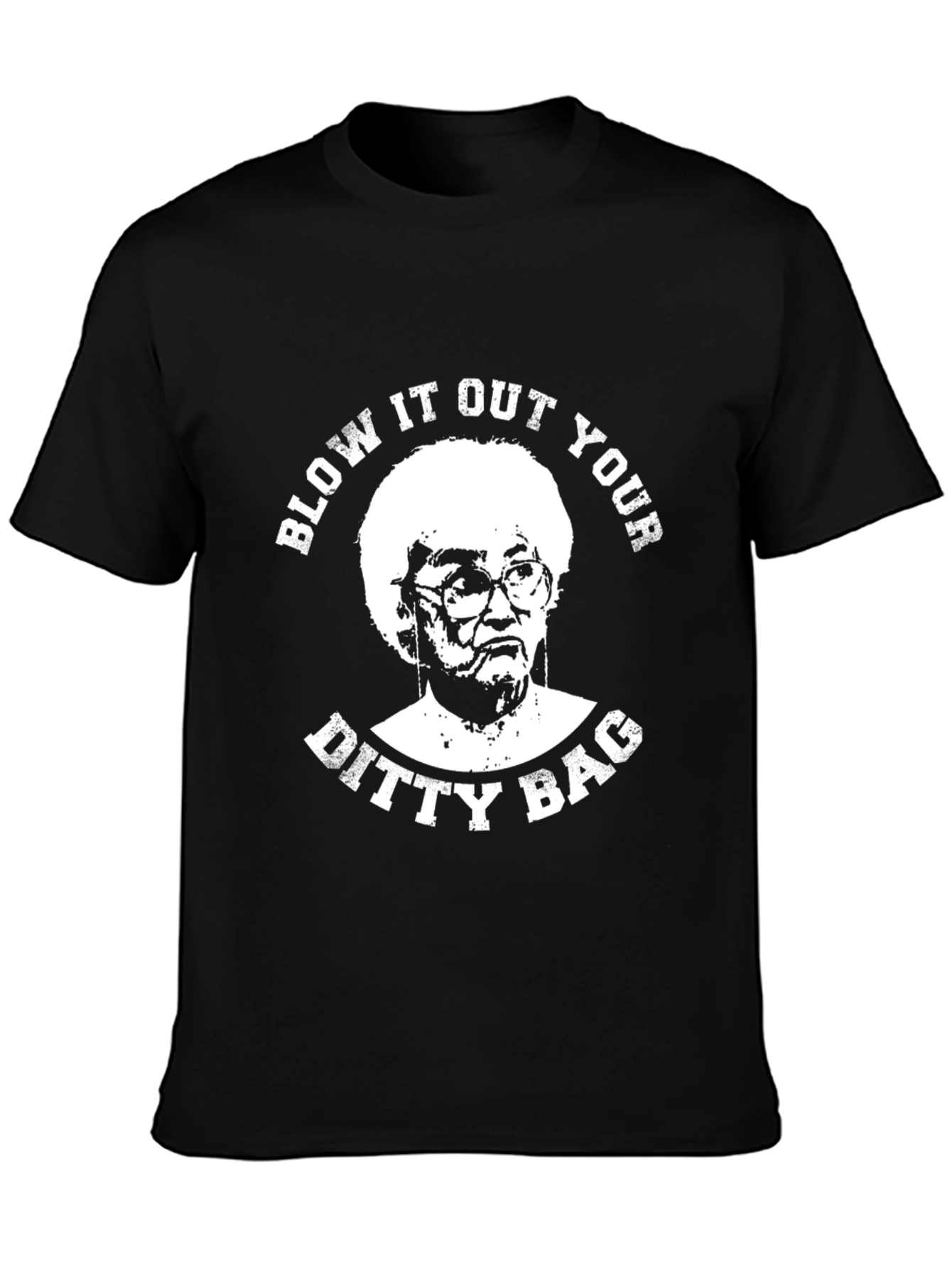 Black Blow It Out Your Ditty Bag T-Shirt view 3