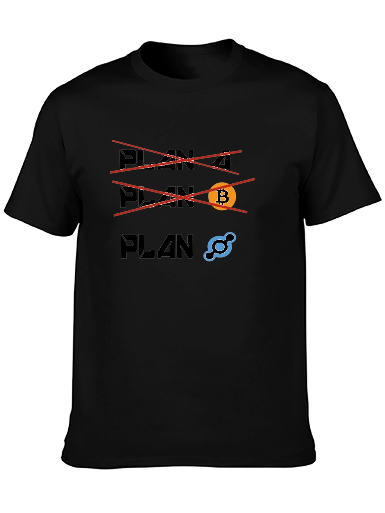 Black Crypto Plan T-Shirt - Bitcoin & Helium view 3