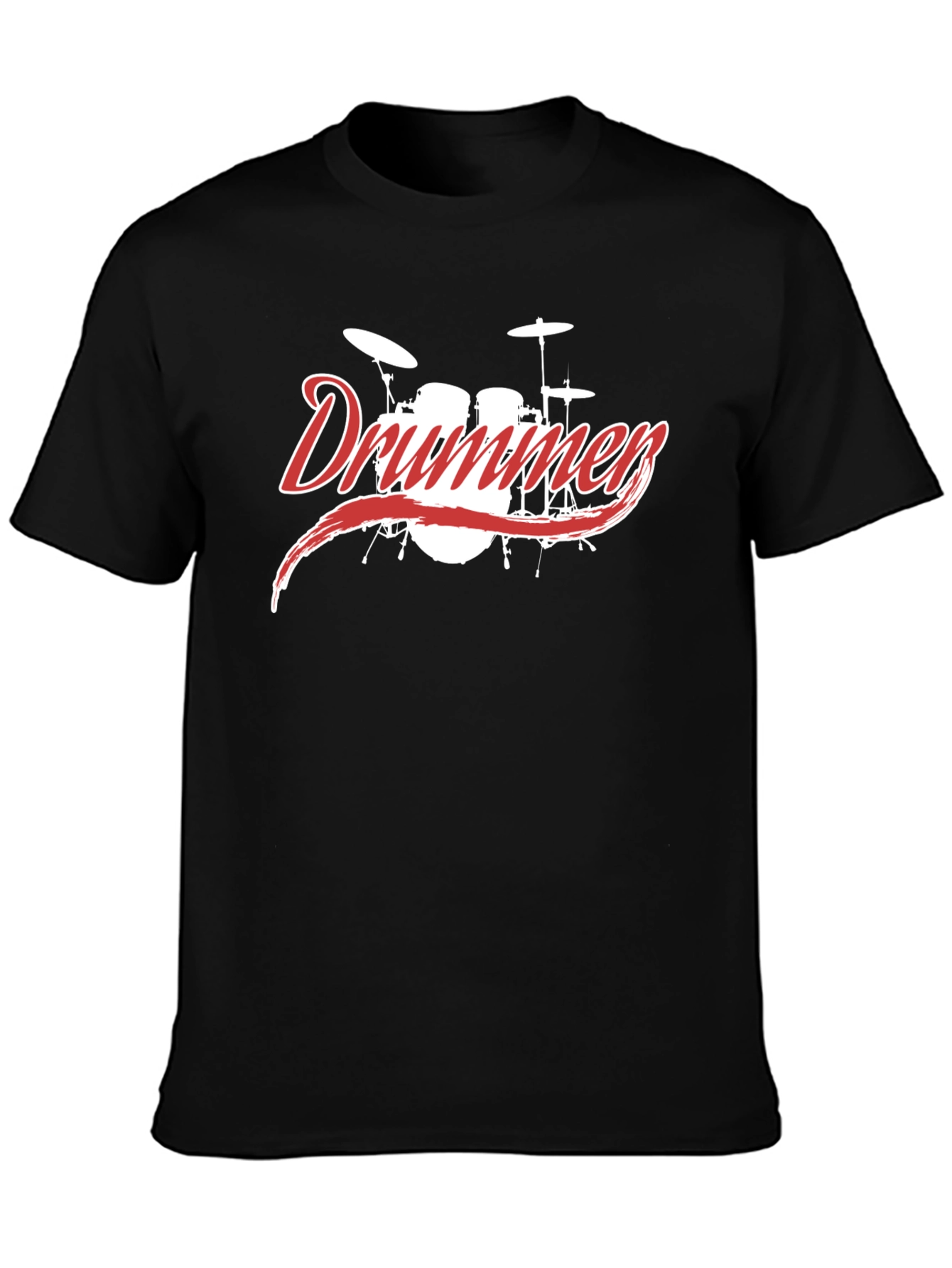 Black Drummer Graphic Tee - Black view 3