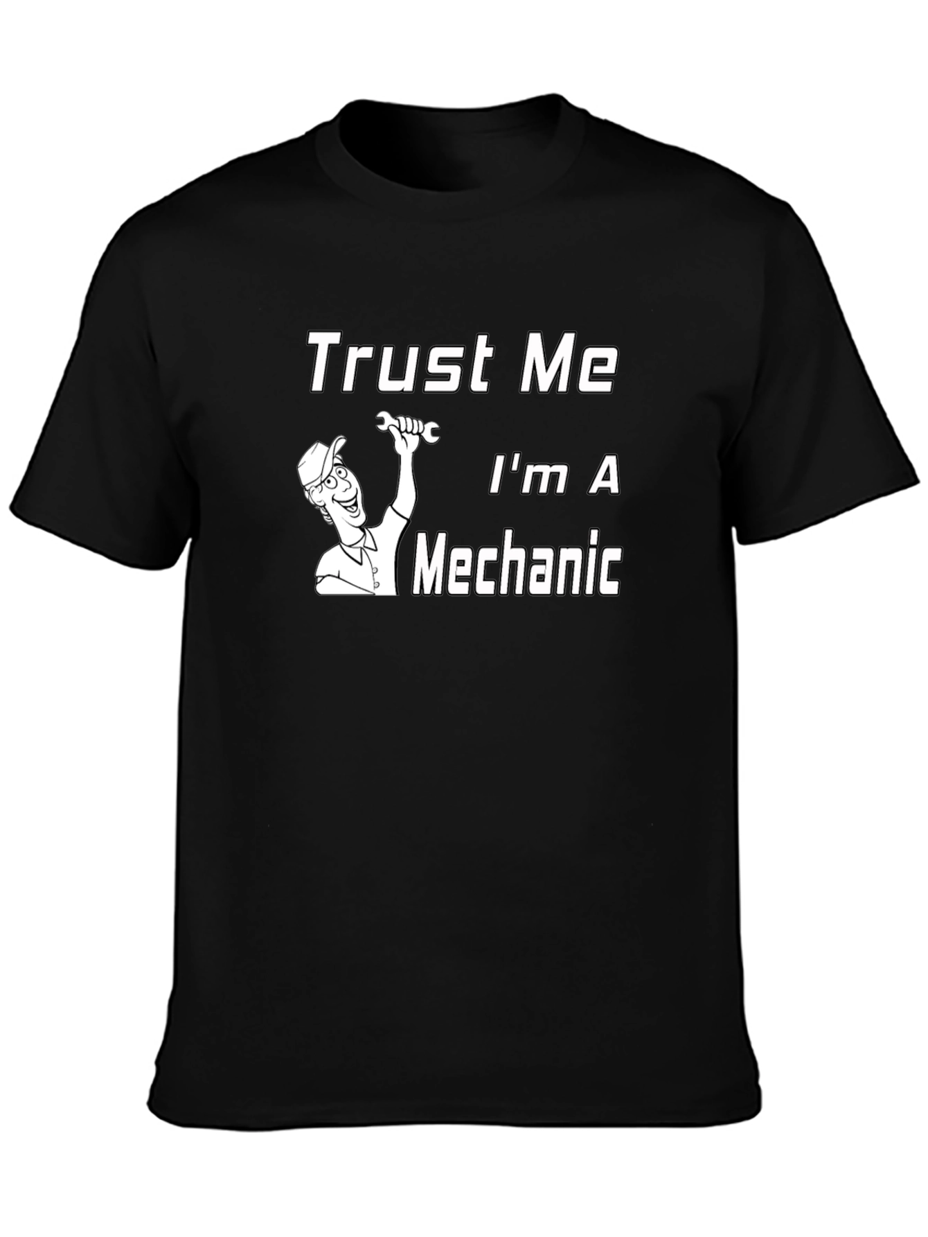 Black Trust Me I'm A Mechanic T-Shirt - Black view 3
