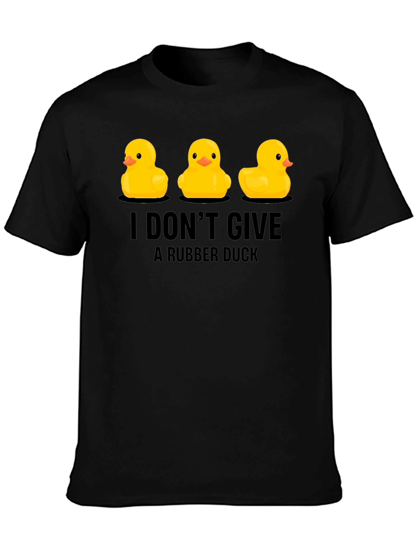 Black Rubber Duck T-Shirt: I Don't Give a Duck! view 3