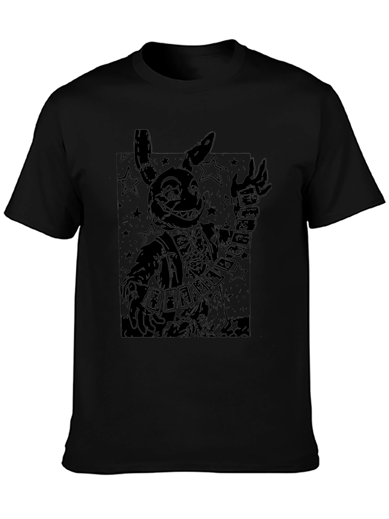 Black Dark Rabbit Graphic Tee - Men's Black T-Shirt view 3