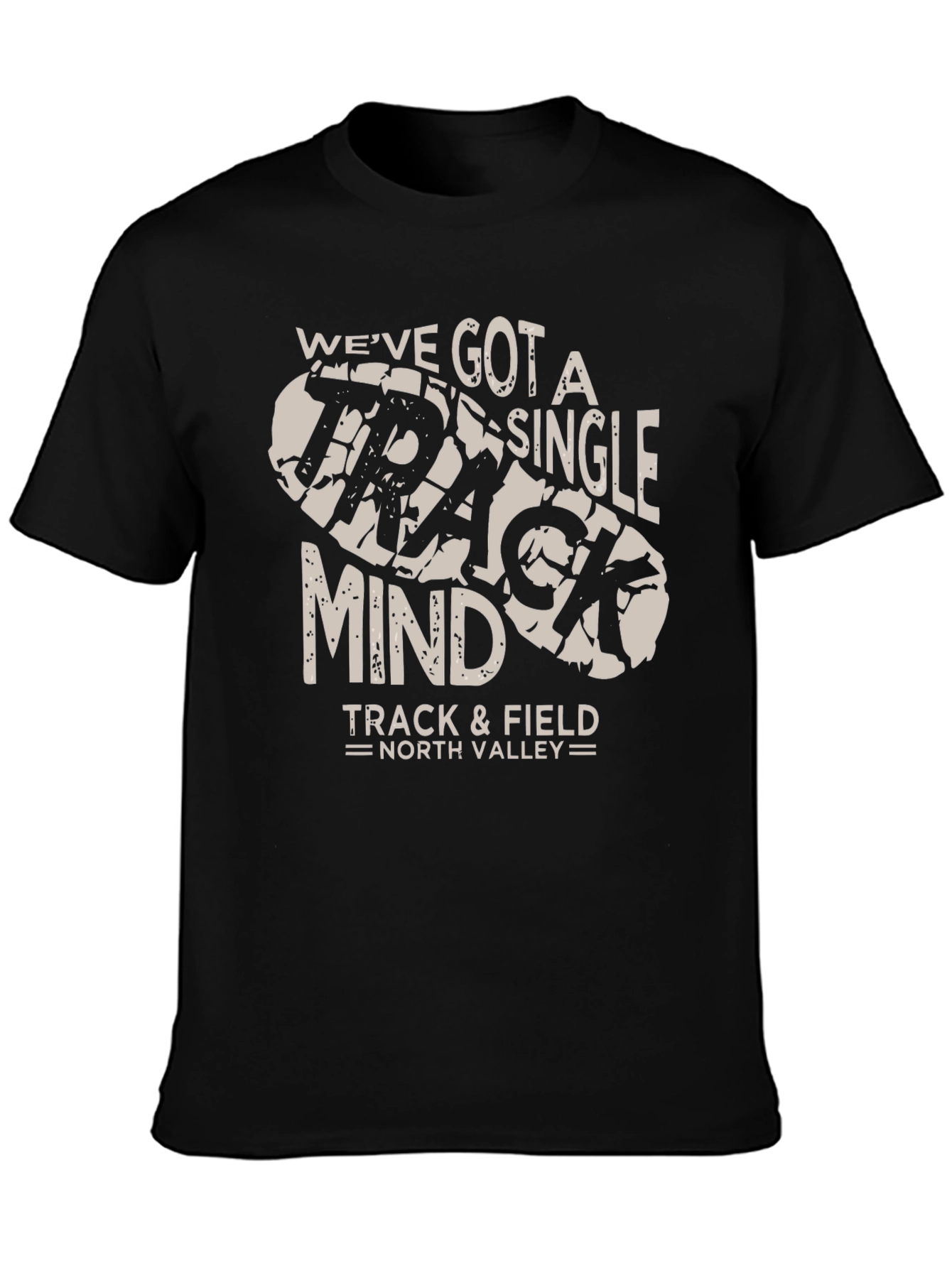 Black Track Mind T-Shirt - North Valley Track & Field Tee view 3