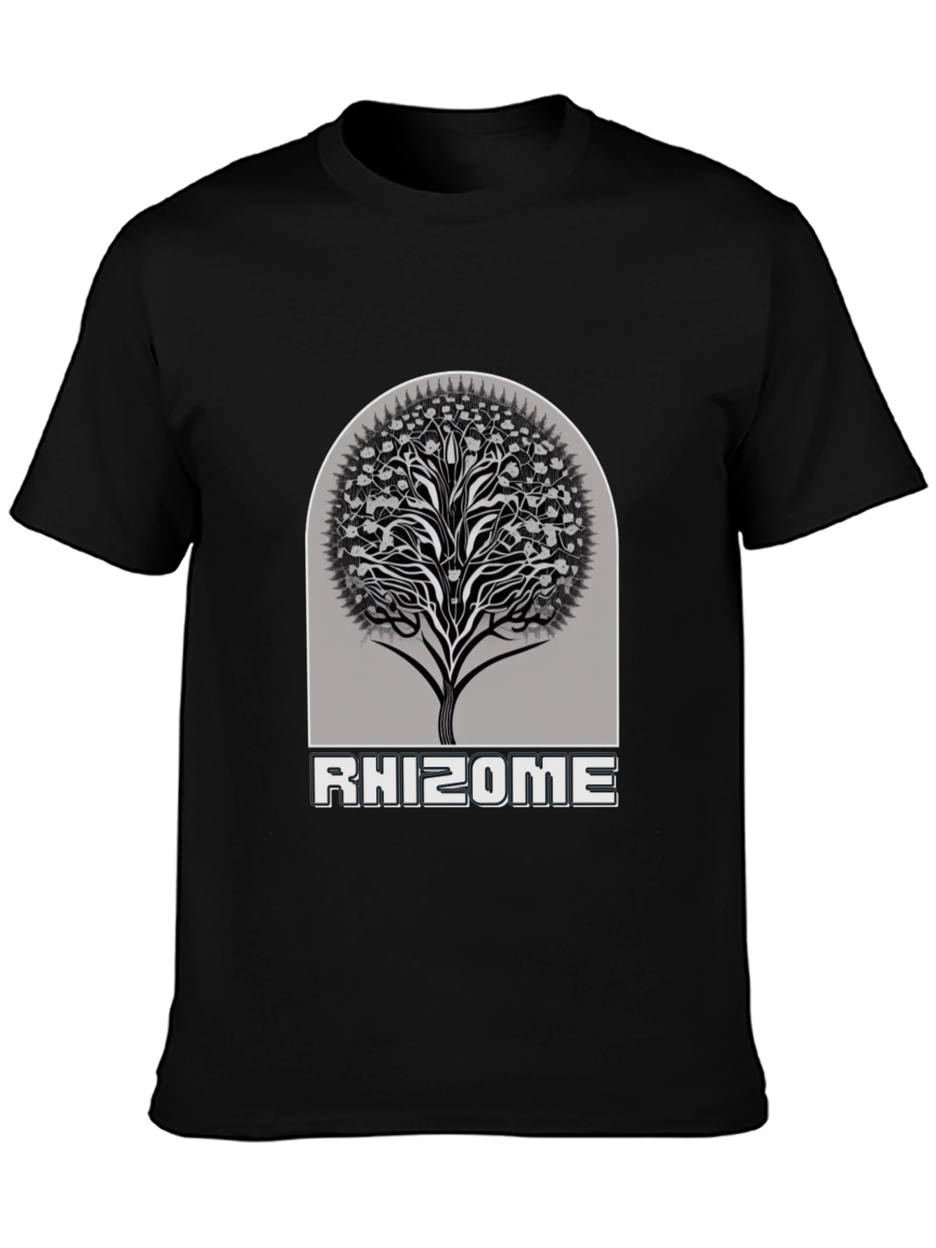 Black Rhizome Tree Graphic T-Shirt - Stylish & Unique view 3