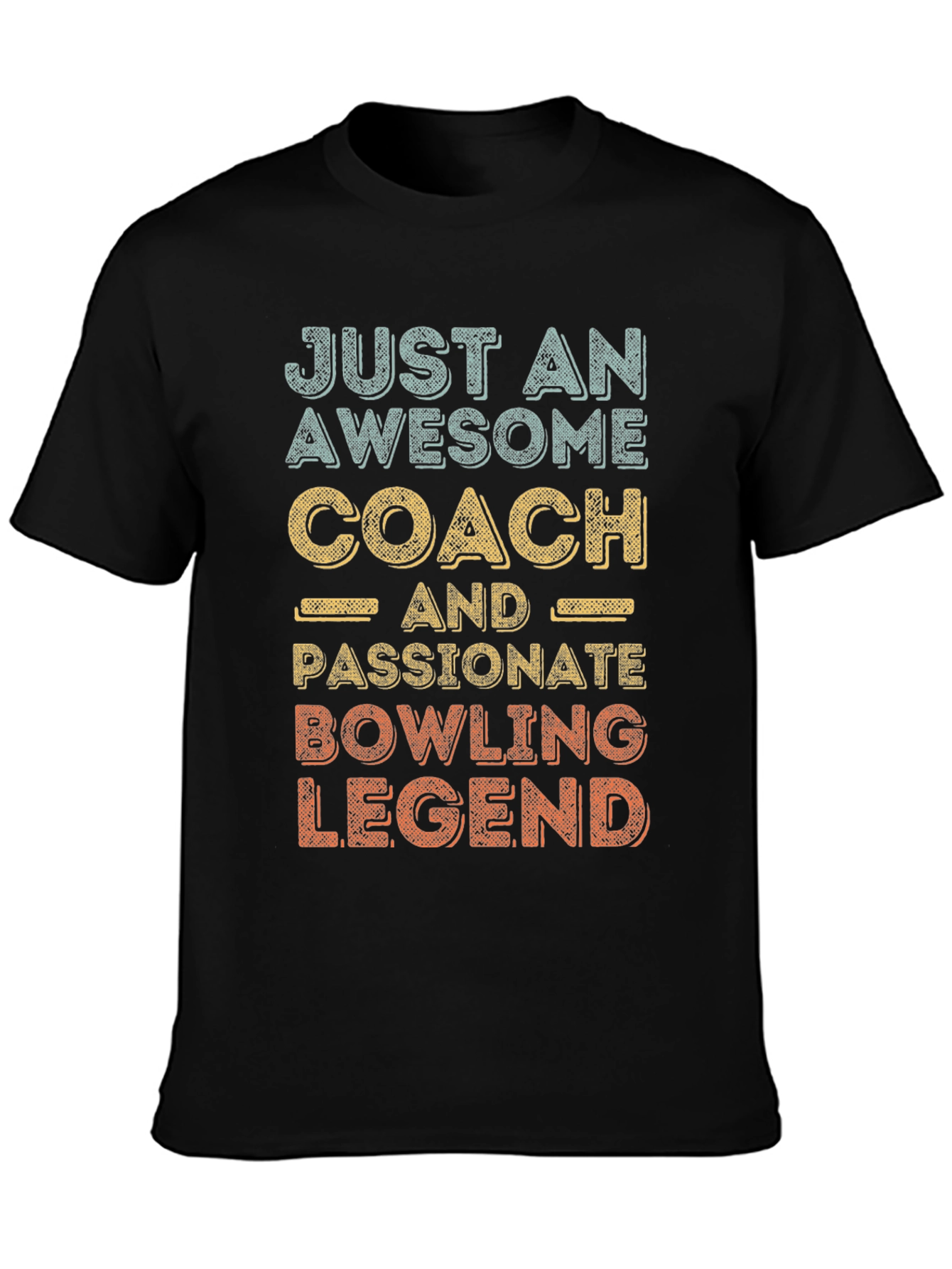 Black Awesome Bowling Coach Legend T-Shirt view 3