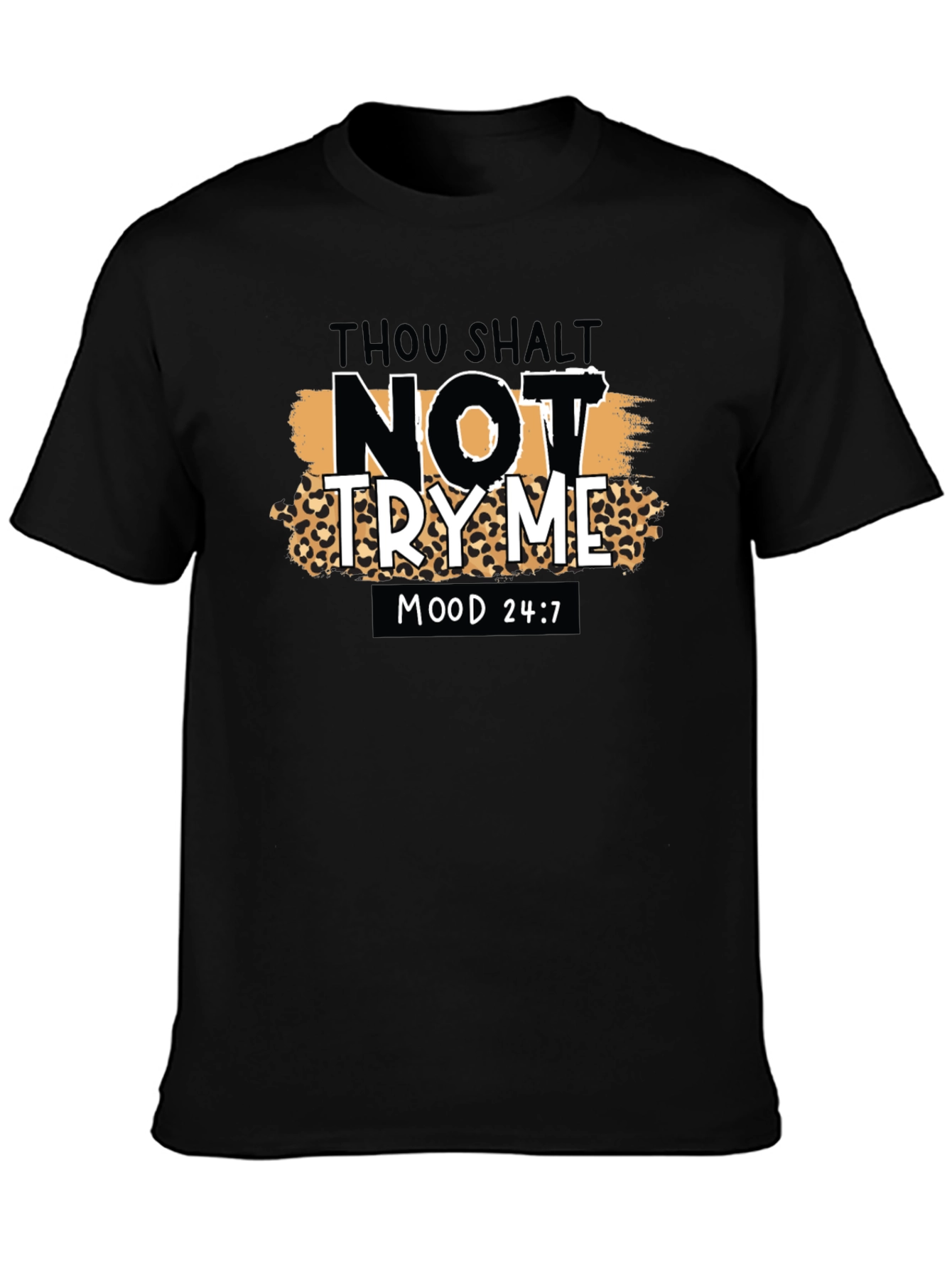Black Thou Shalt Not Try Me Graphic Tee view 3