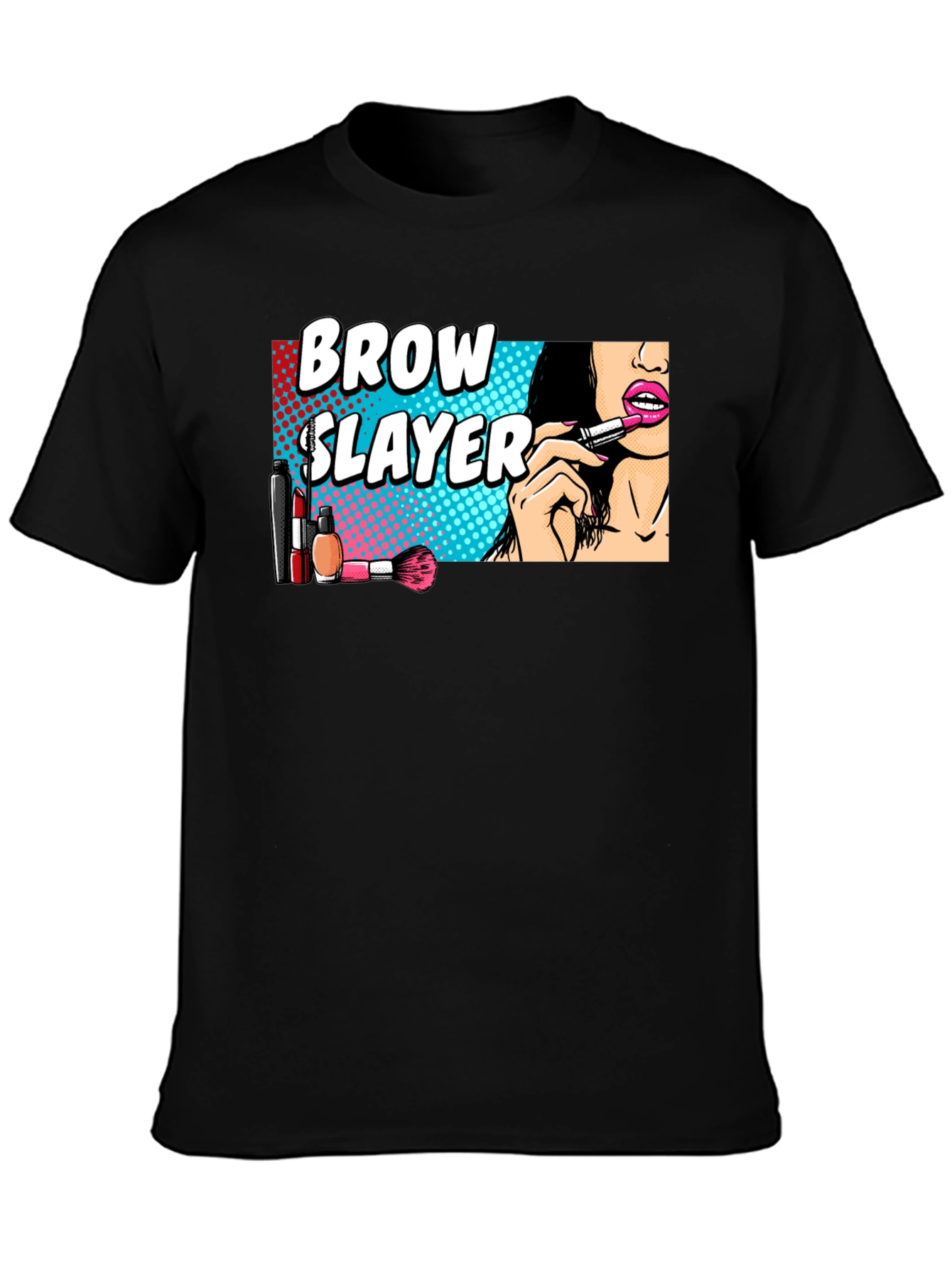 Black Brow Slayer Black Graphic Tee view 3