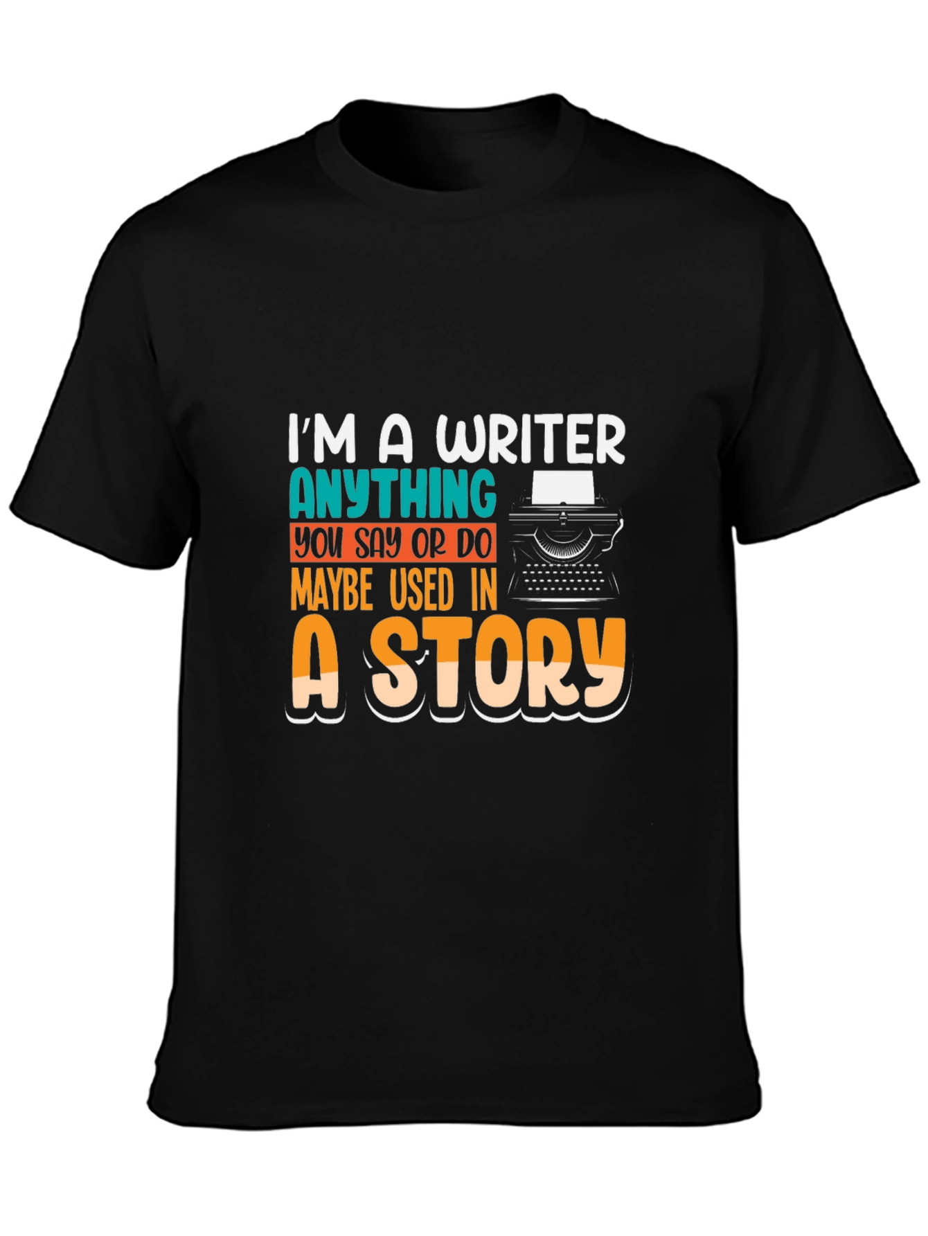 Black Writer Novelty Graphic T-Shirt view 3