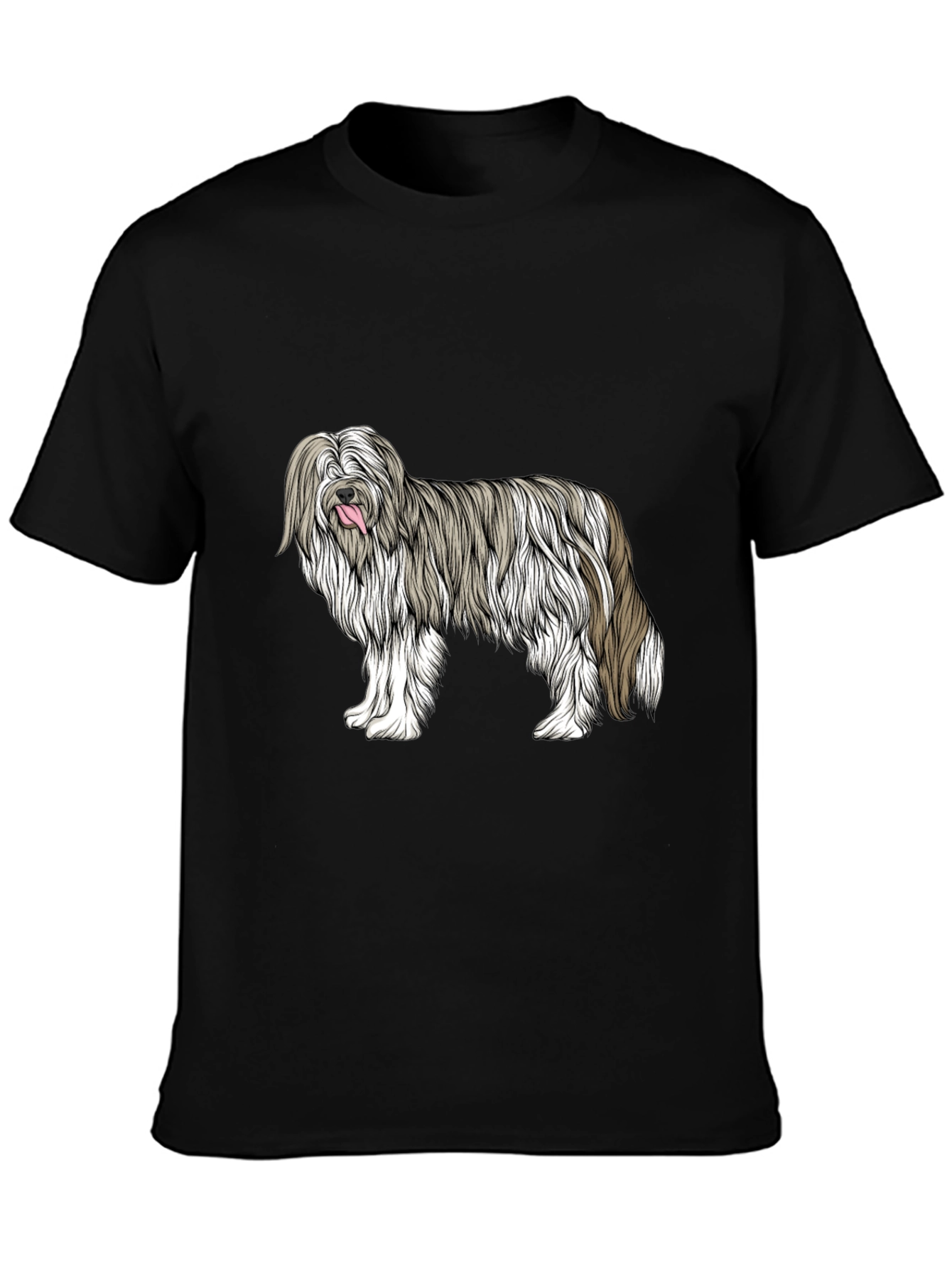 Black Cool Dog Breed Graphic Tee - Black Cotton Blend view 3
