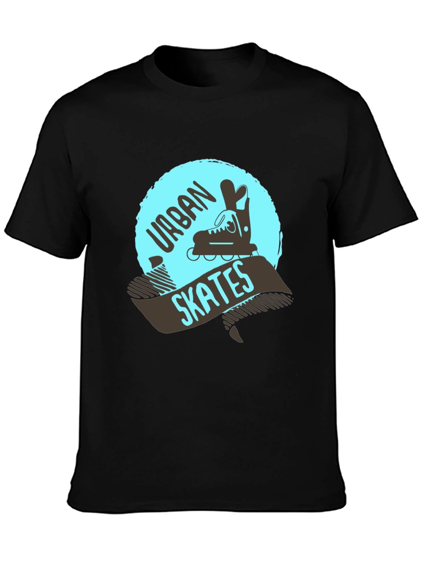 Black Urban Skates Graphic T-Shirt - Stylish & Comfortable view 3