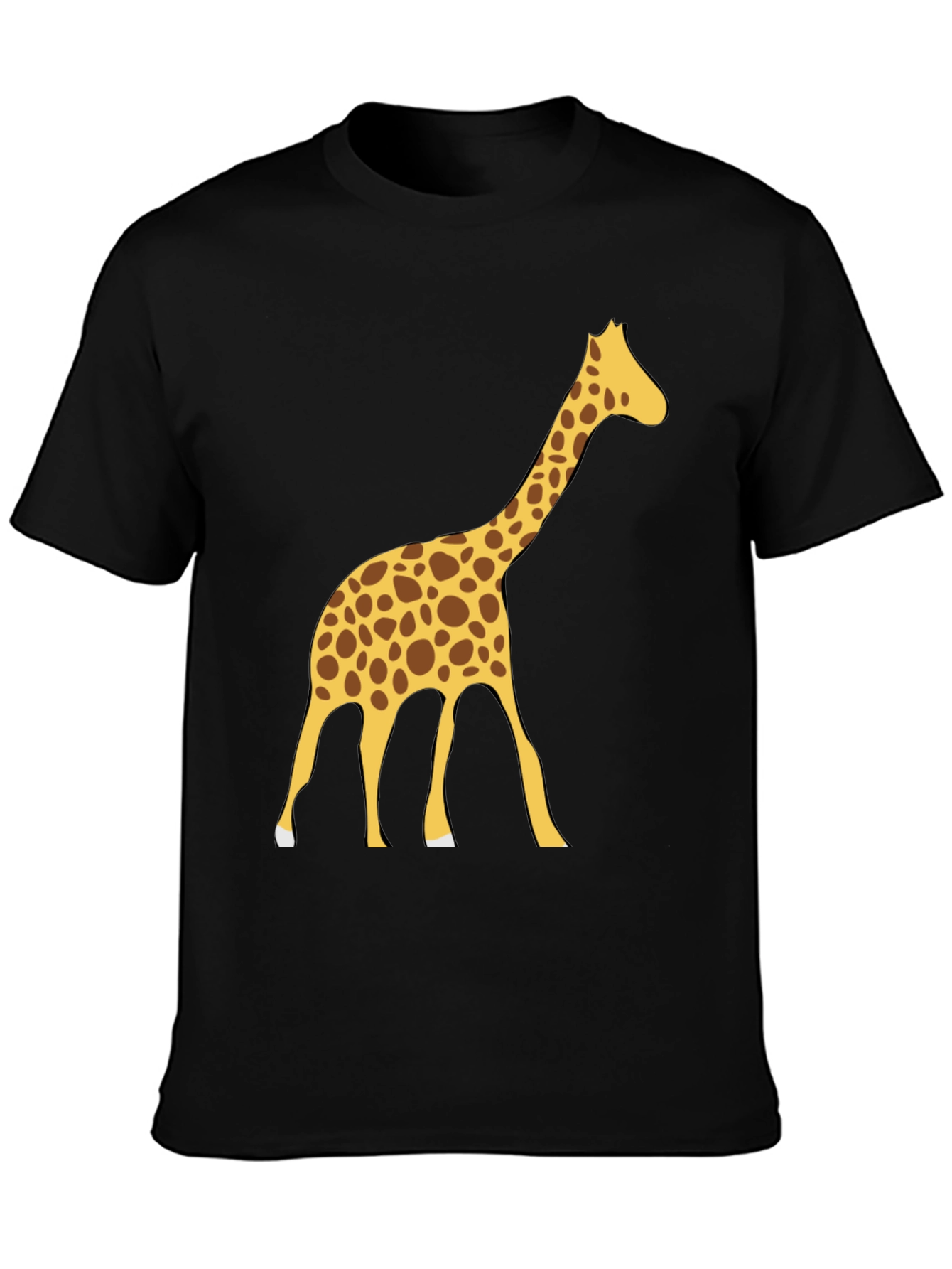 Black Giraffe Graphic Tee - Black Cotton Blend view 3
