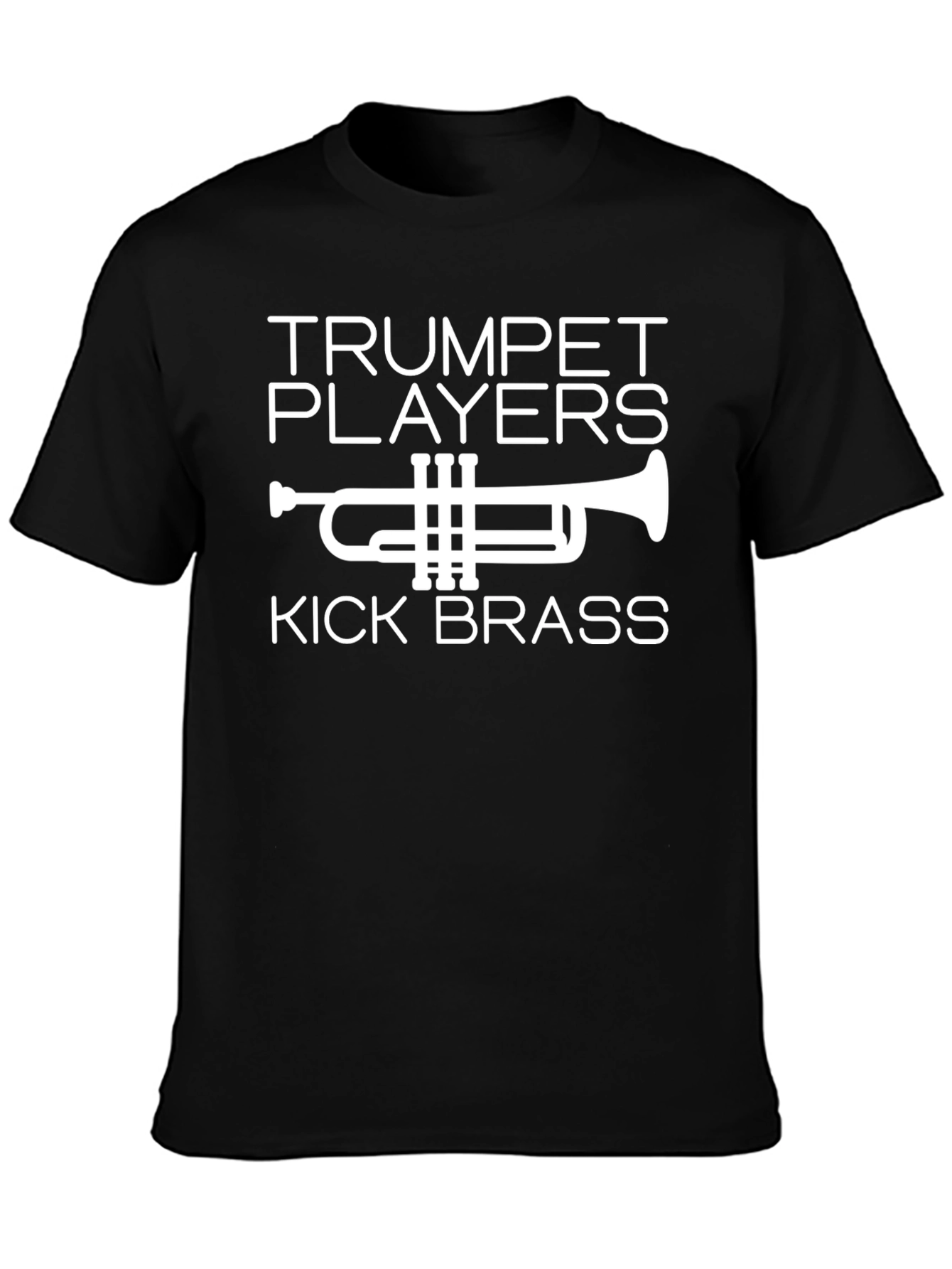 Black Trumpet Players Kick Brass Graphic Tee view 3