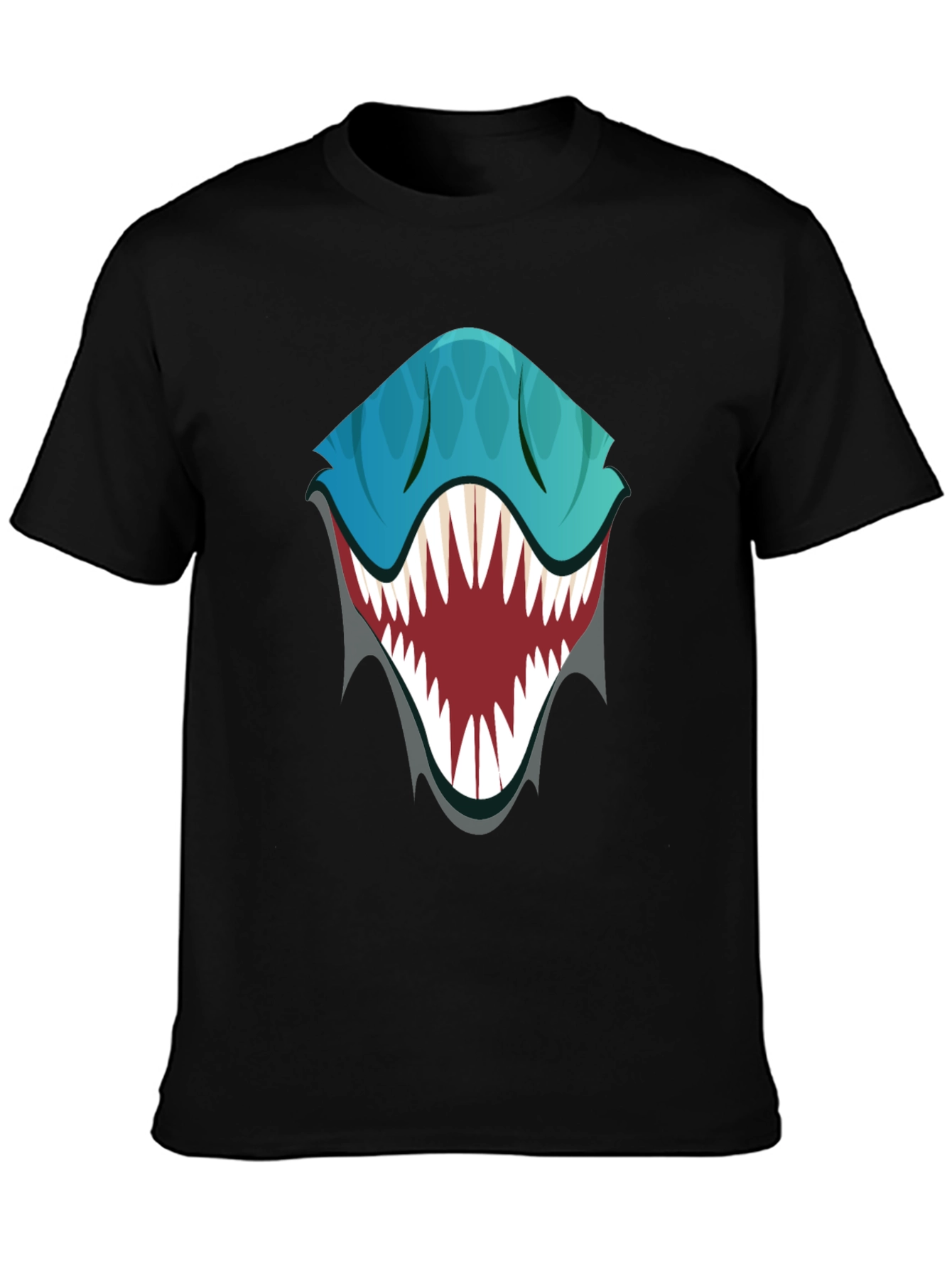 Black Monster Mouth Graphic Tee - Black view 3