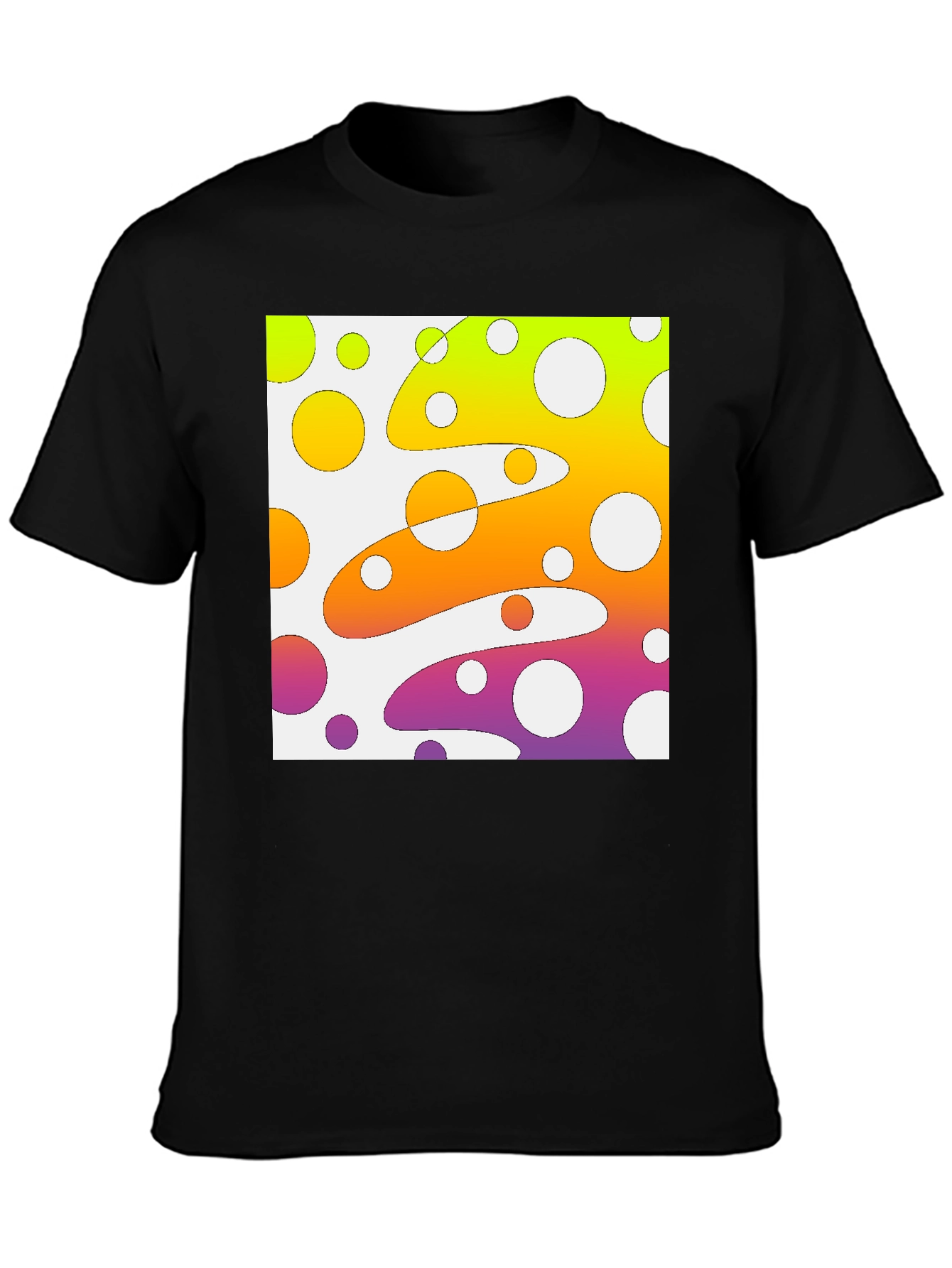 Black Funky Bubble T-Shirt - Groovy Retro Style view 3