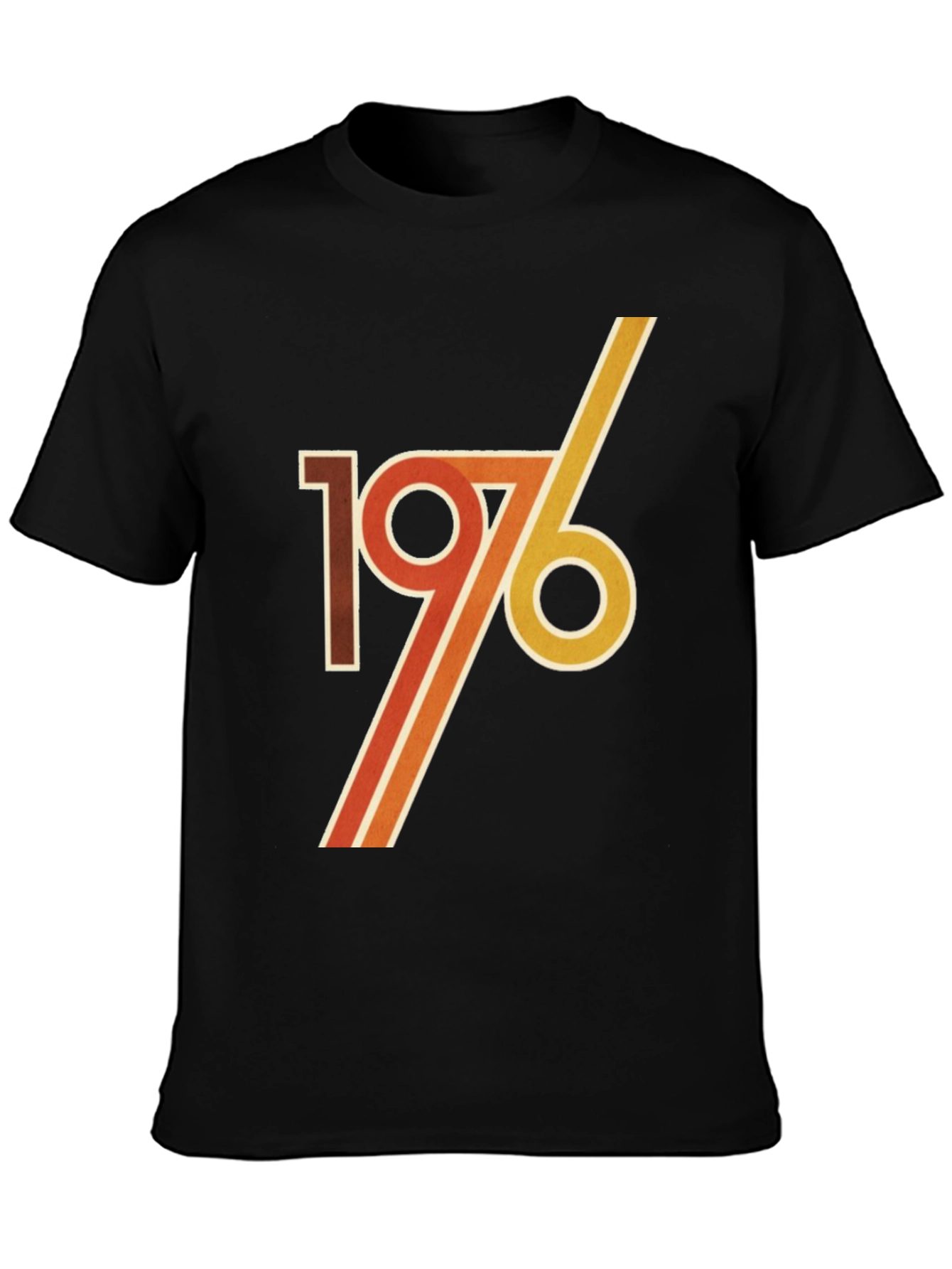 Black Retro 1976 Graphic Tee view 3