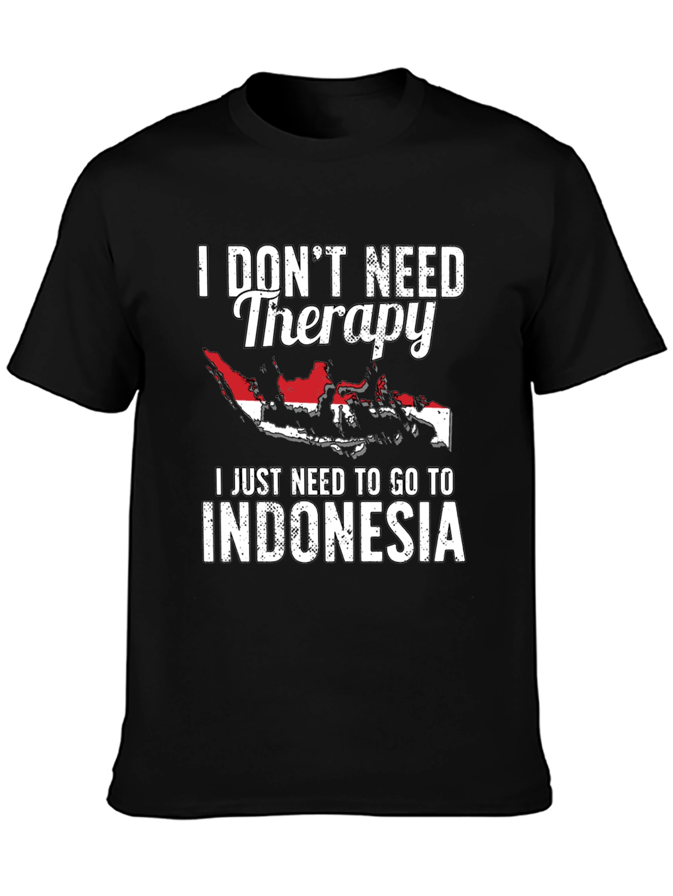 Black Indonesia Therapy Graphic Tee - Black Cotton Comfort view 3