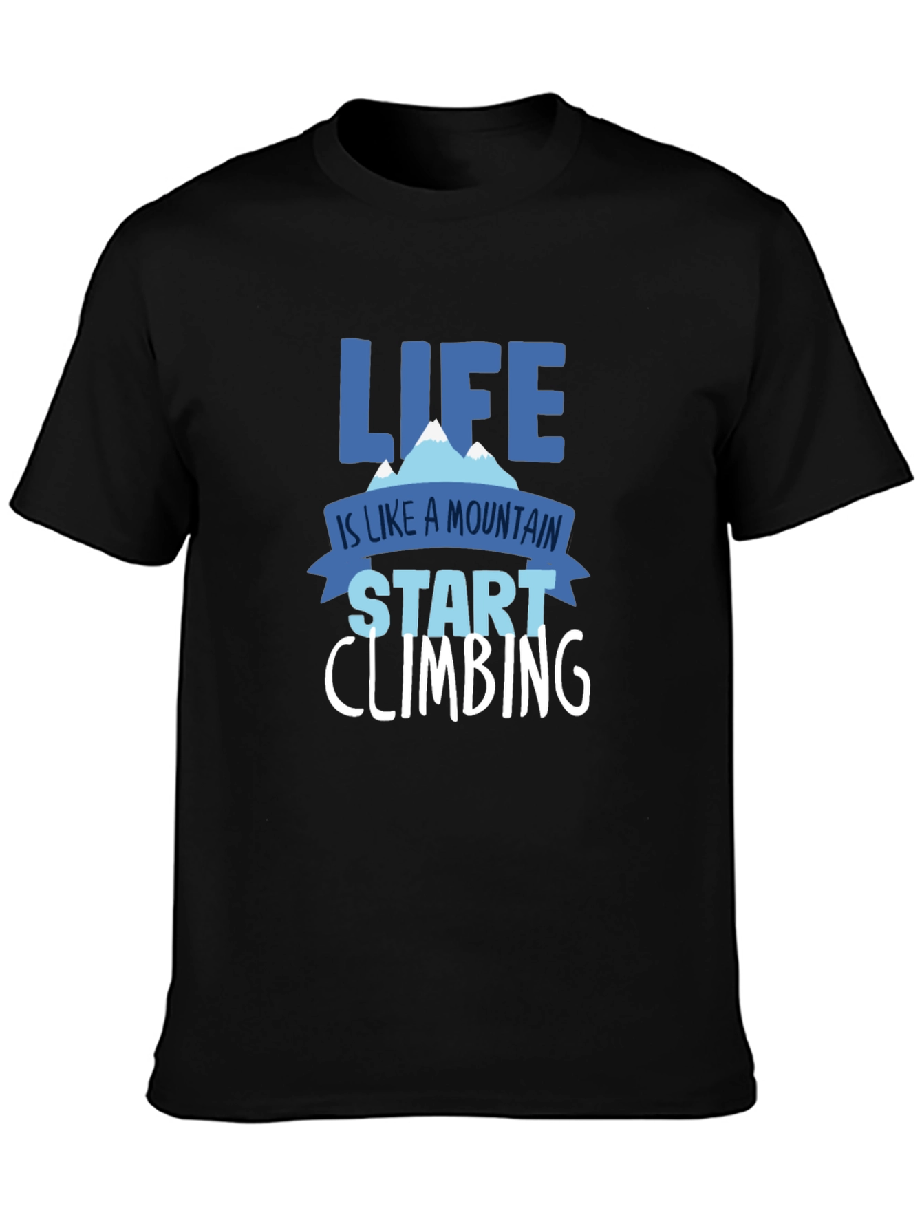 Black Life is a Mountain Climbing T-Shirt view 3