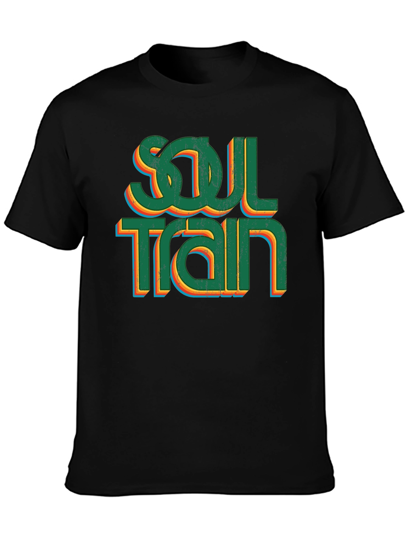 Black Soul Train Retro Style Graphic Tee view 3