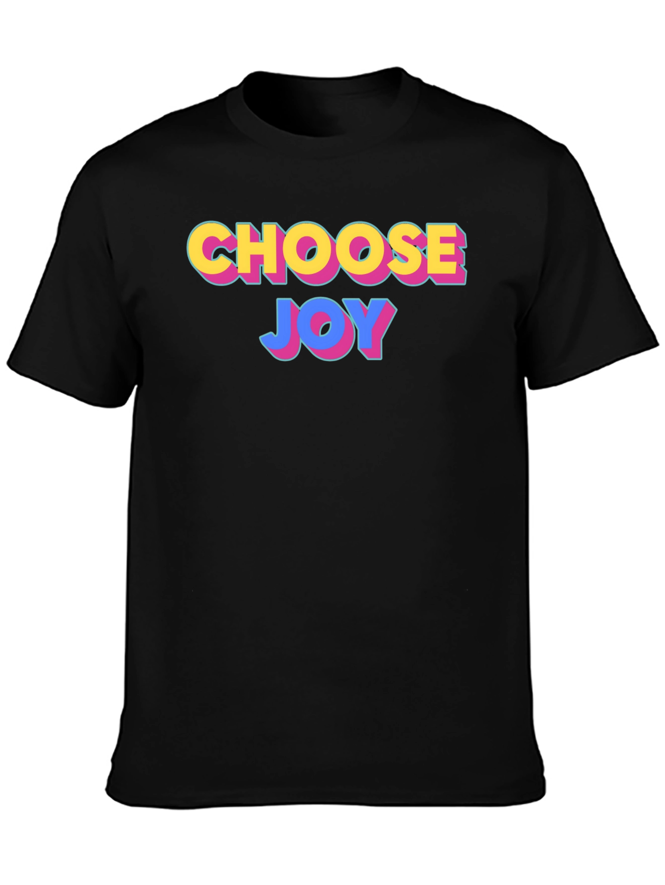 Black Choose Joy Graphic Tee - Positive Vibes view 3