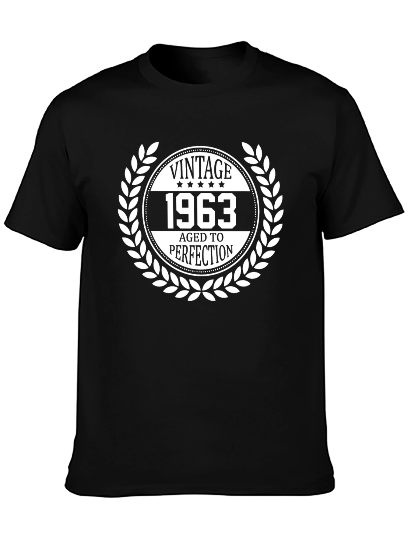 Black Vintage 1963 Aged to Perfection Black T-Shirt view 3