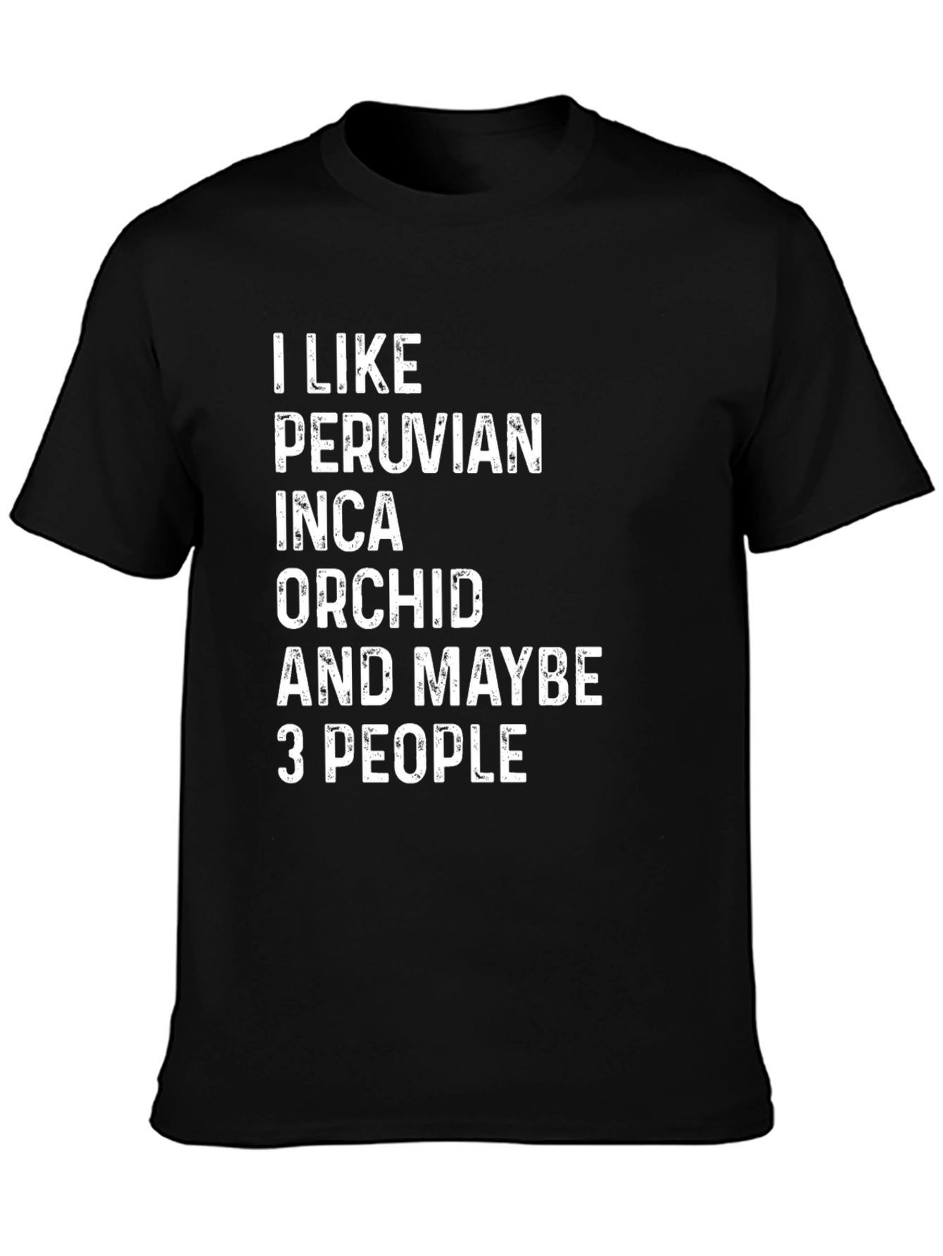 Black Peruvian Inca Orchid Lover T-Shirt view 3
