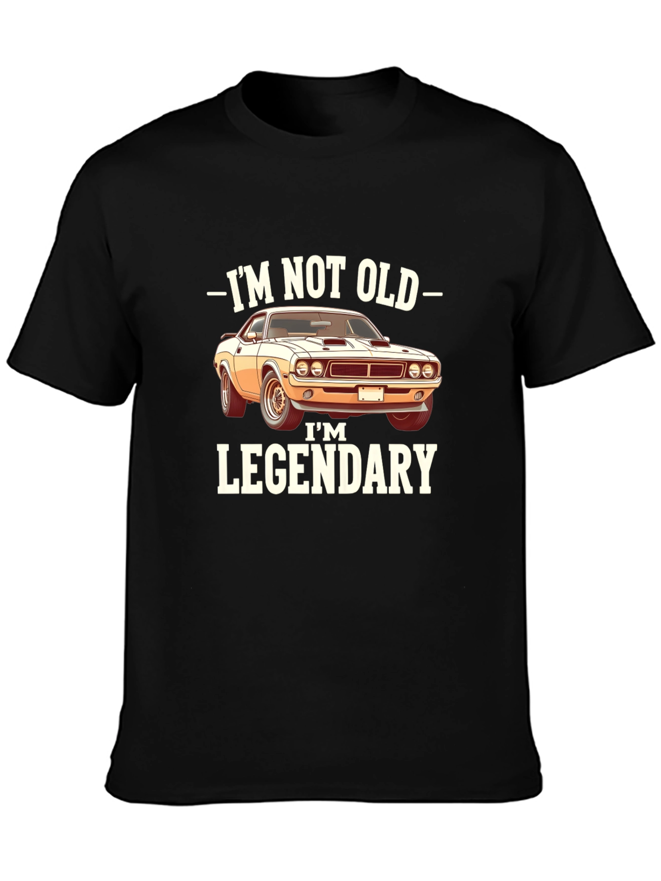 Black I'm Not Old I'm Legendary Car T-Shirt view 3