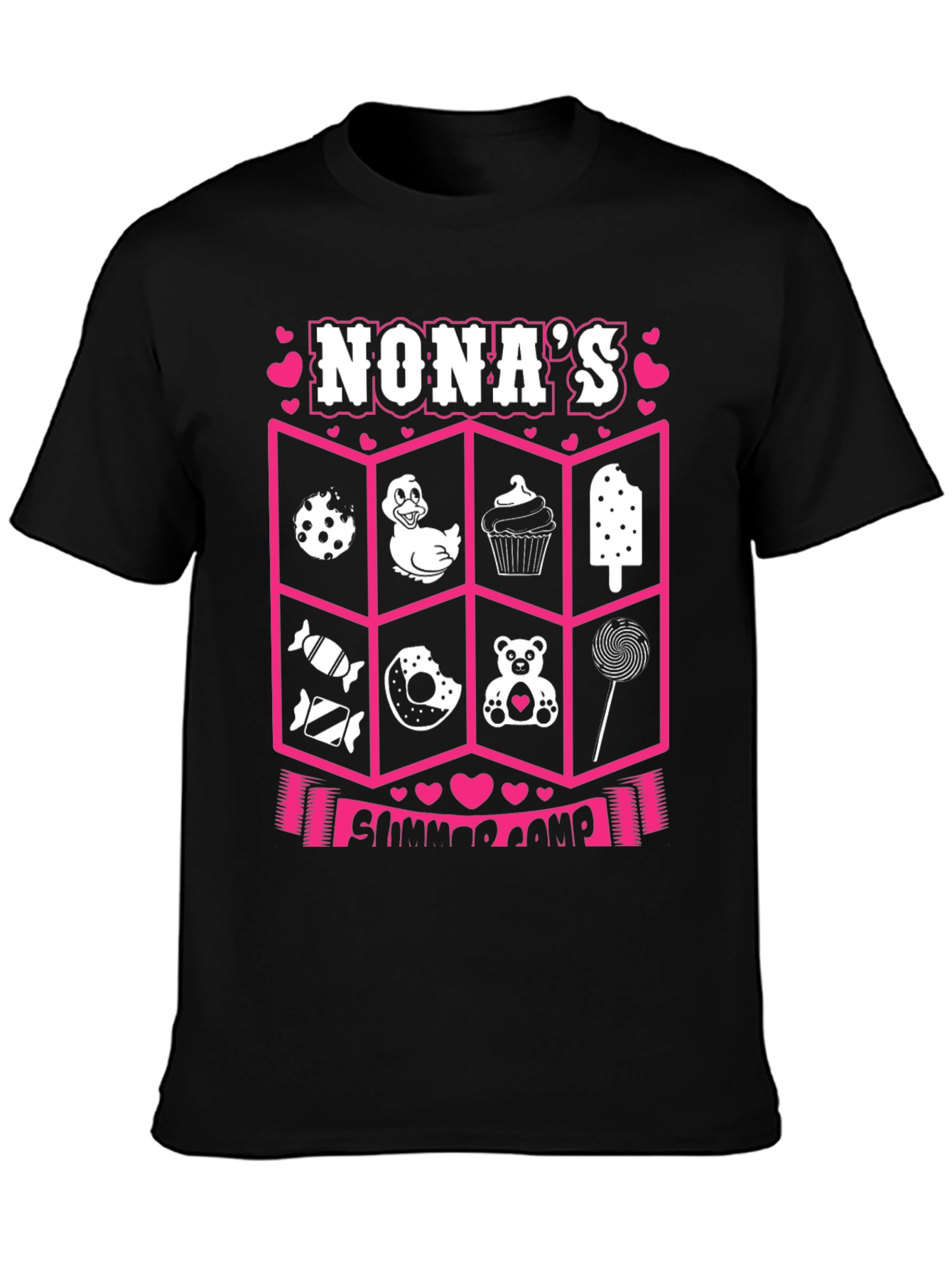 Black Nona's Summer Camp Black T-Shirt view 3