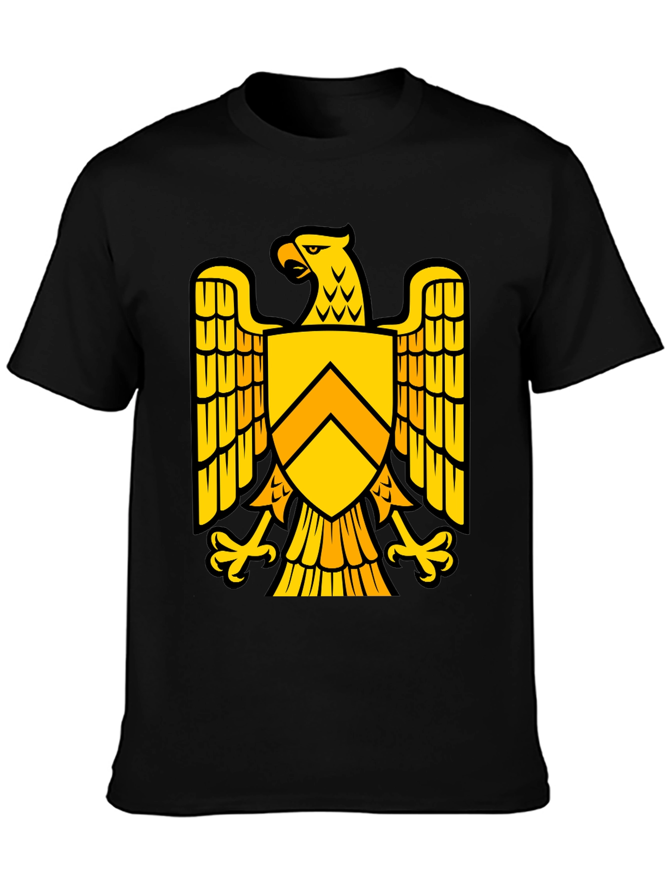 Black Eagle Shield Graphic T-Shirt - Bold Statement Tee view 3