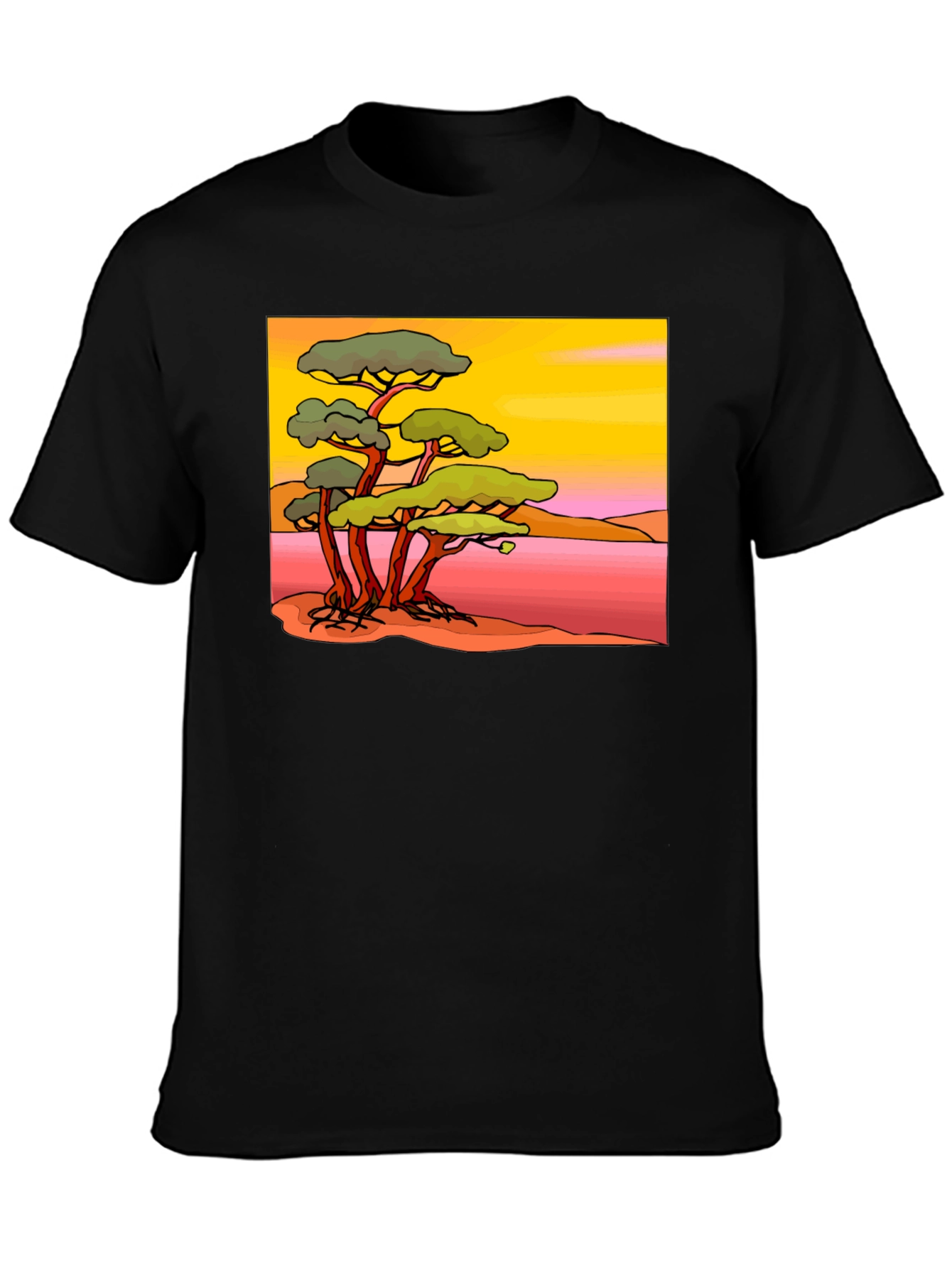 Black African Savanna Graphic Tee view 3