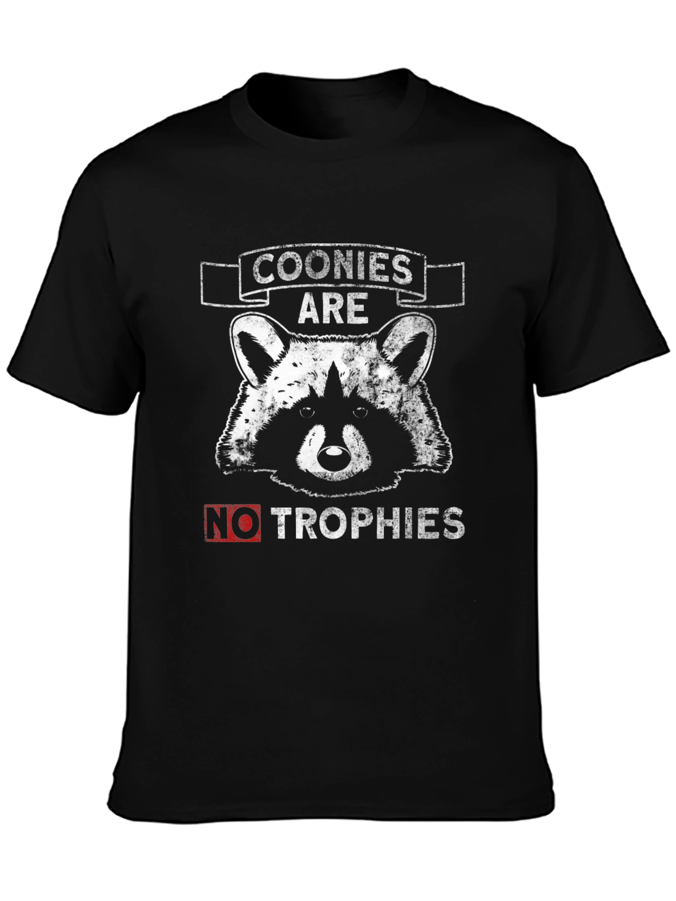 Black Coonies Are Not Trophies Graphic T-Shirt view 3
