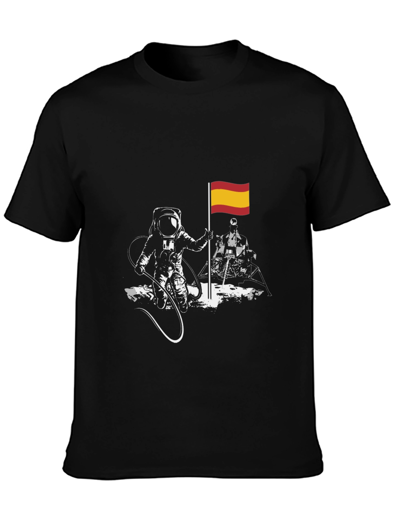 Astronaut Spanish Flag Graphic T-Shirt - 3