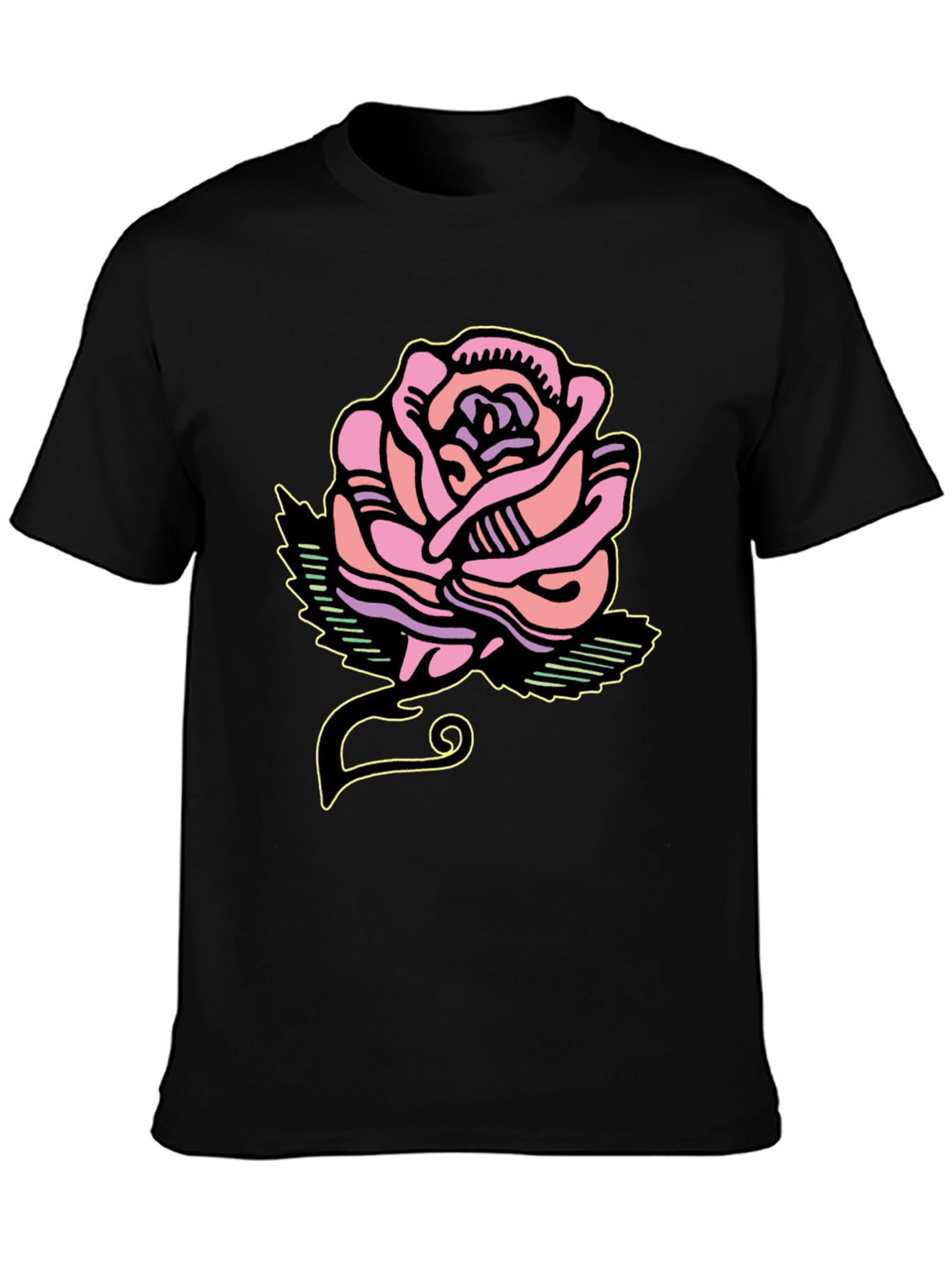 Rose Graphic Tee - Bold Artistic Design - 3