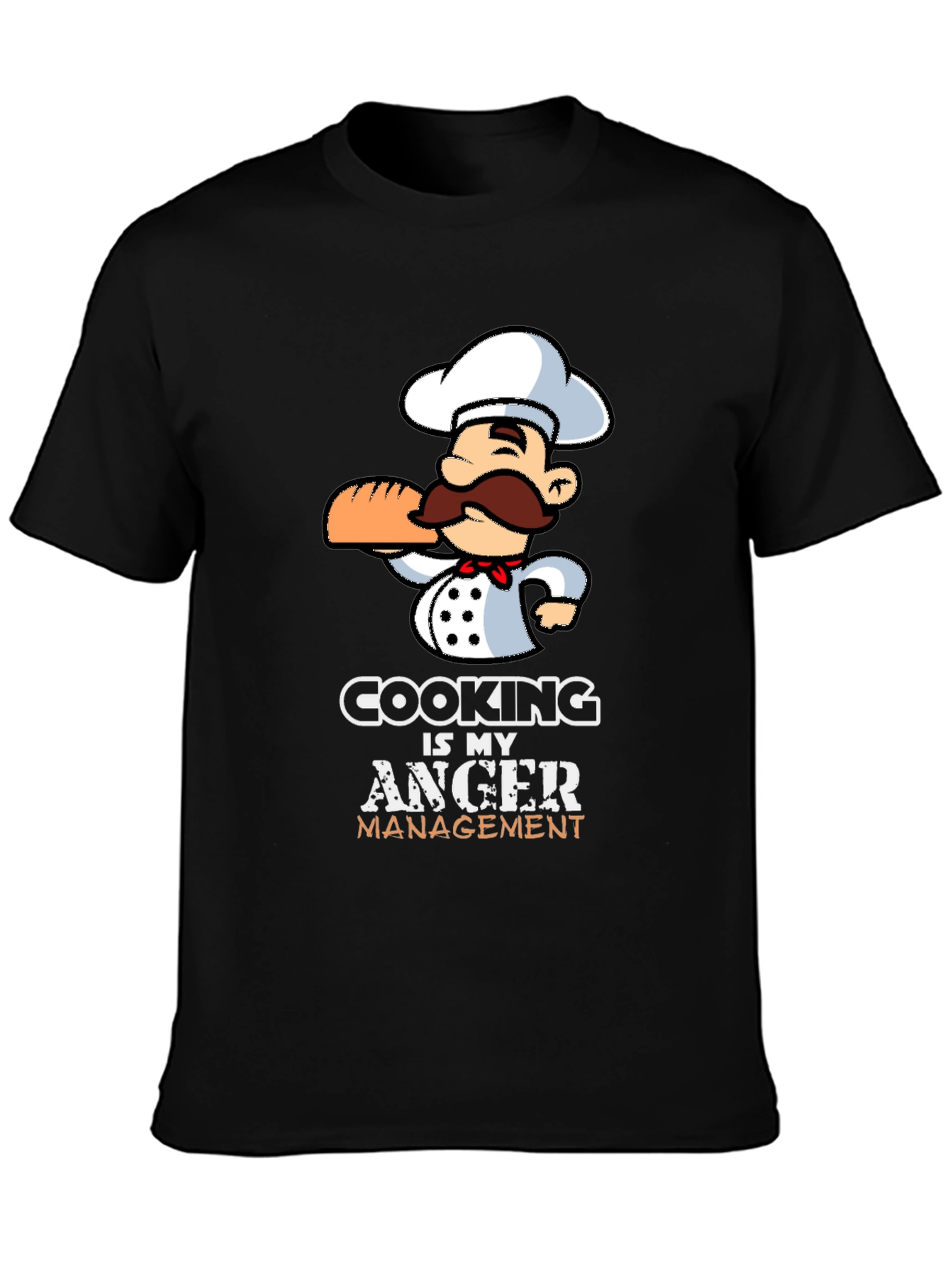 Black Cooking is My Anger Management Graphic T-Shirt view 3