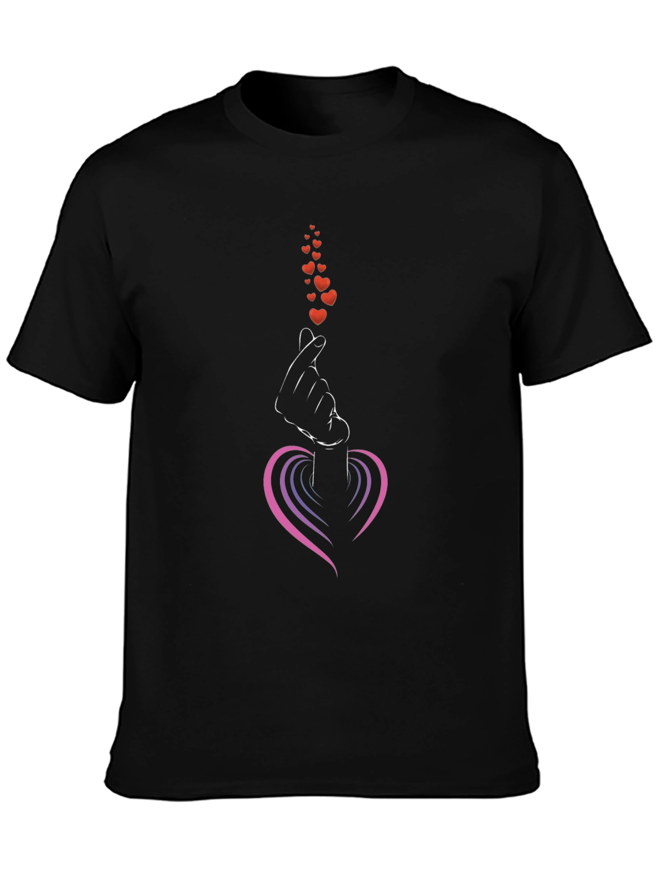 Black Love Gesture Graphic Tee view 3