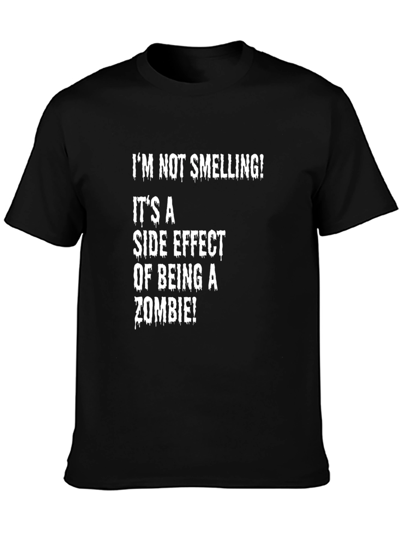 Black Zombie Side Effect T-Shirt - Funny Halloween Tee view 3