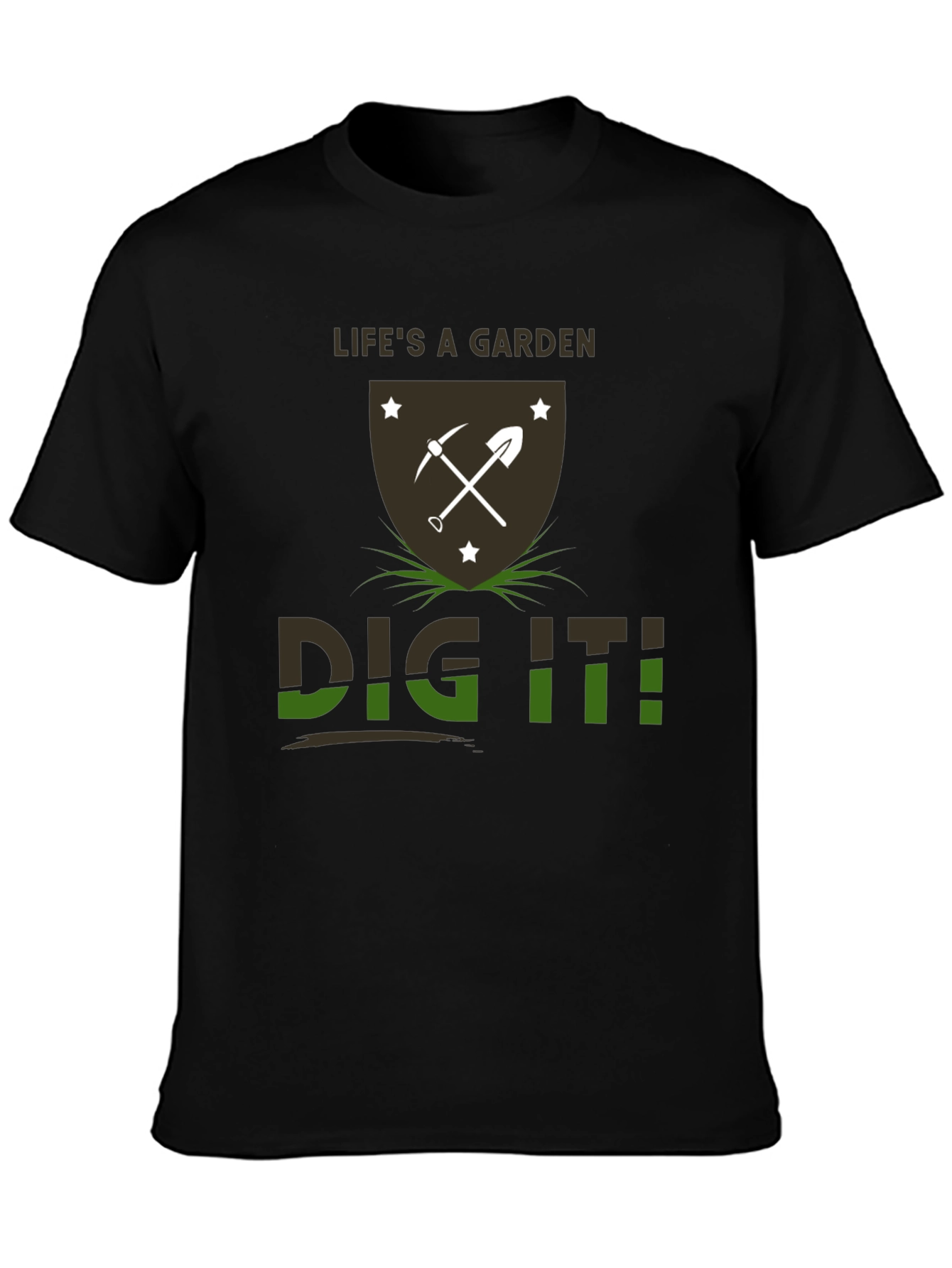 Black Life's a Garden Dig It T-Shirt view 3