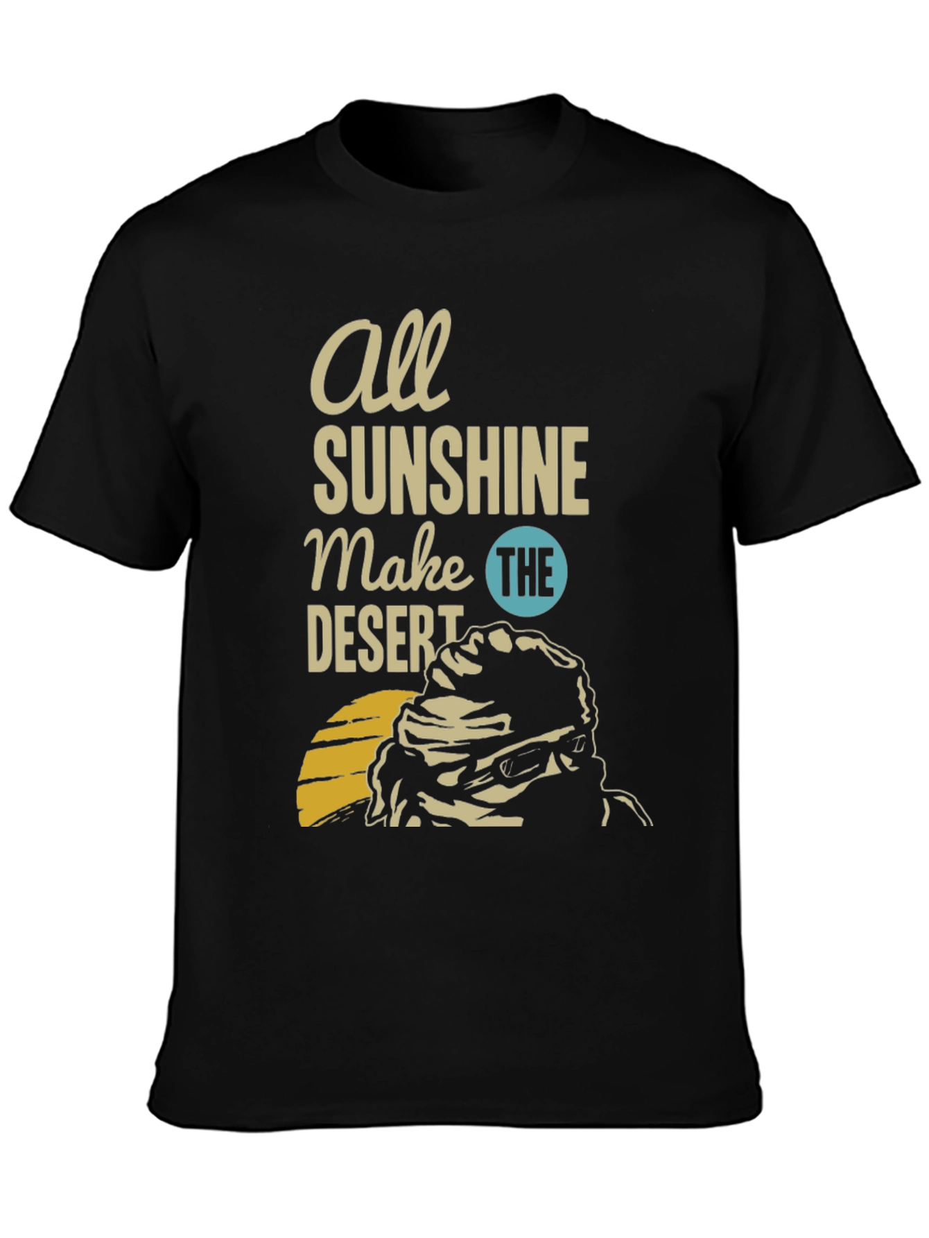Black Sunshine Desert Graphic Tee view 3