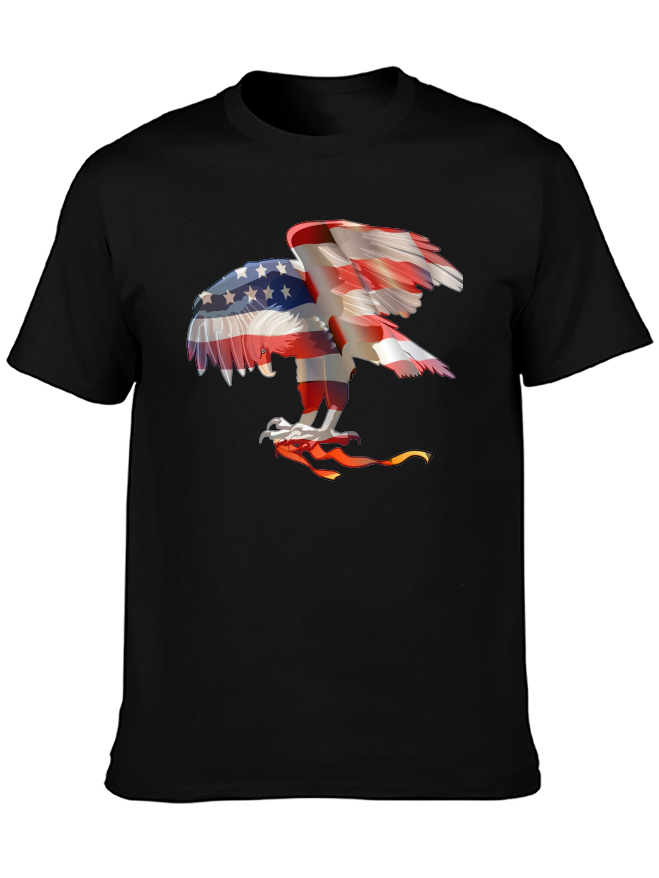 Black Patriotic Eagle Graphic T-Shirt - USA Pride view 3