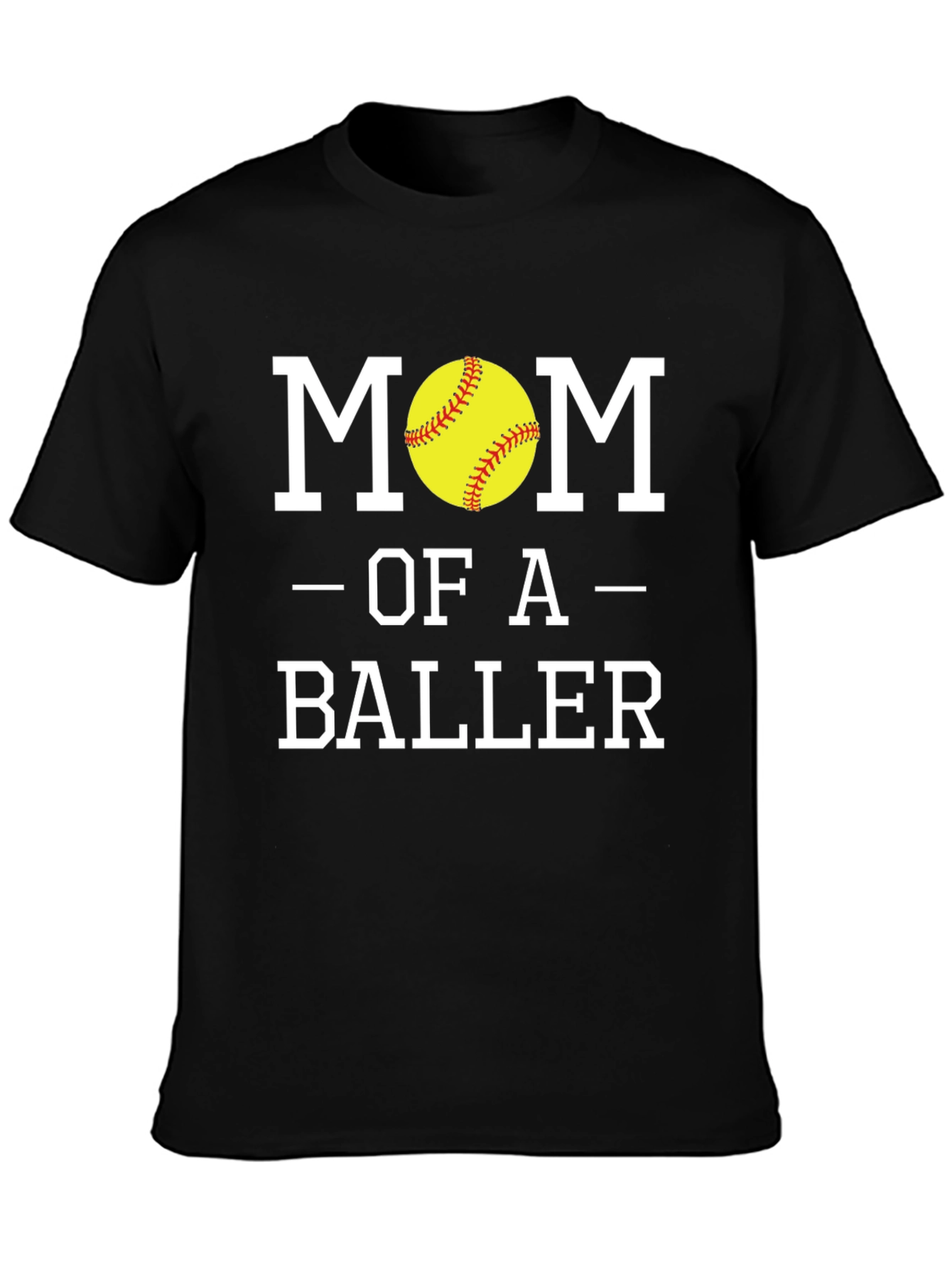 Black Mom of a Baller Graphic T-Shirt view 3