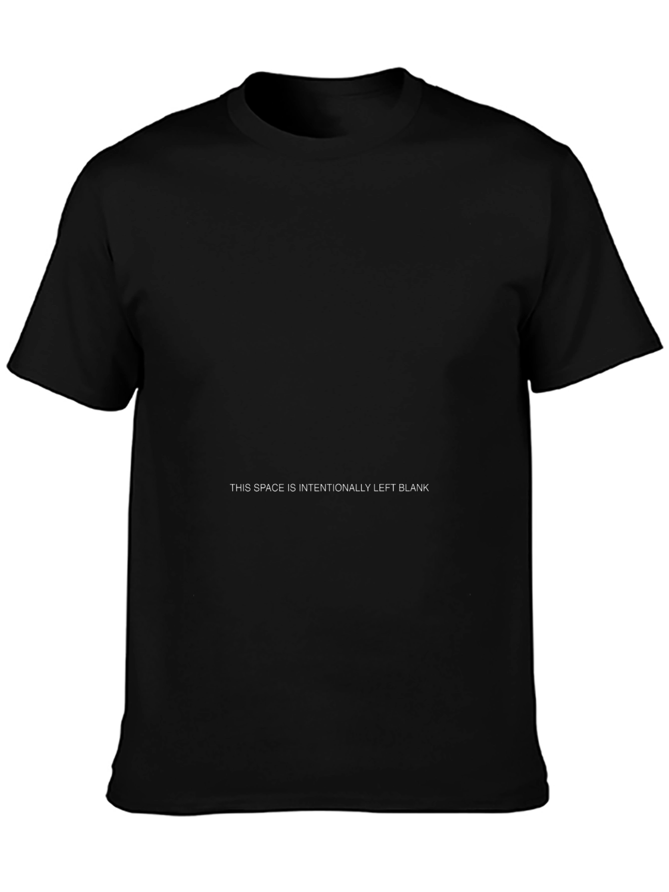 Black Black T-Shirt: Intentionally Blank Space view 3