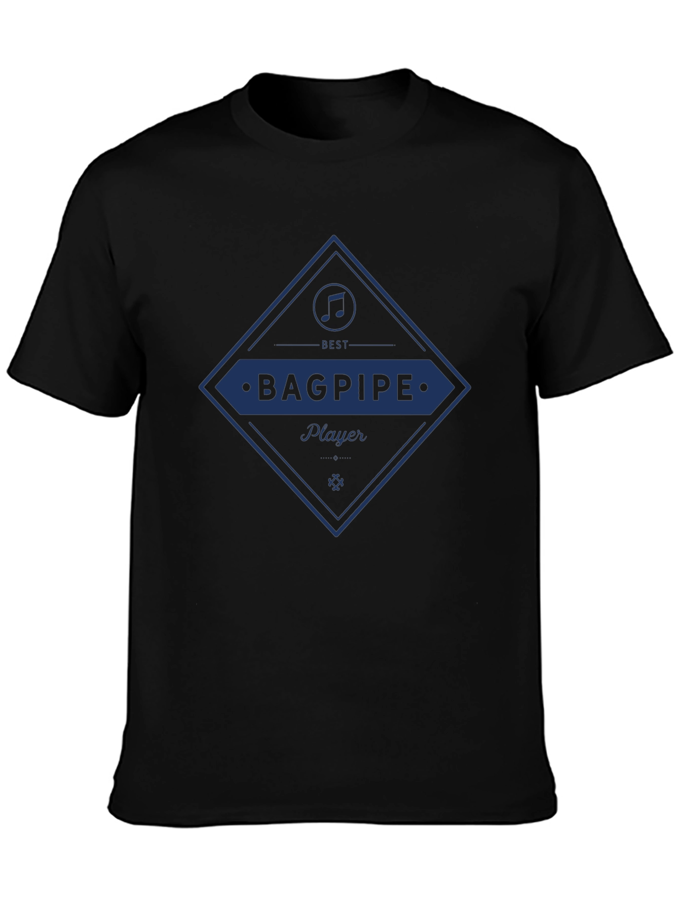 Black Best Bagpipe Player Graphic Tee - Black view 3