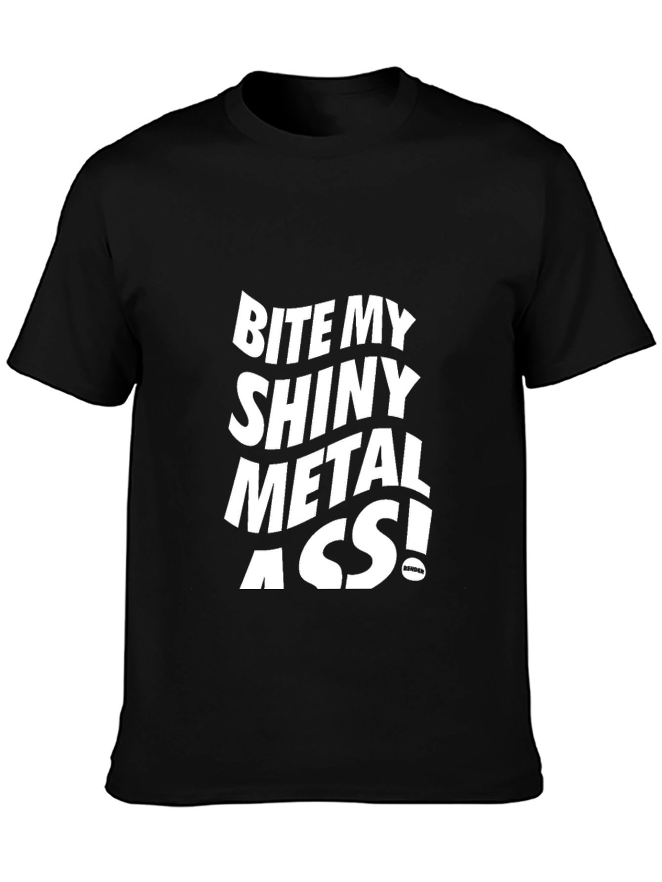 Black Bite My Shiny Metal A** T-Shirt - Black Cotton Tee view 3