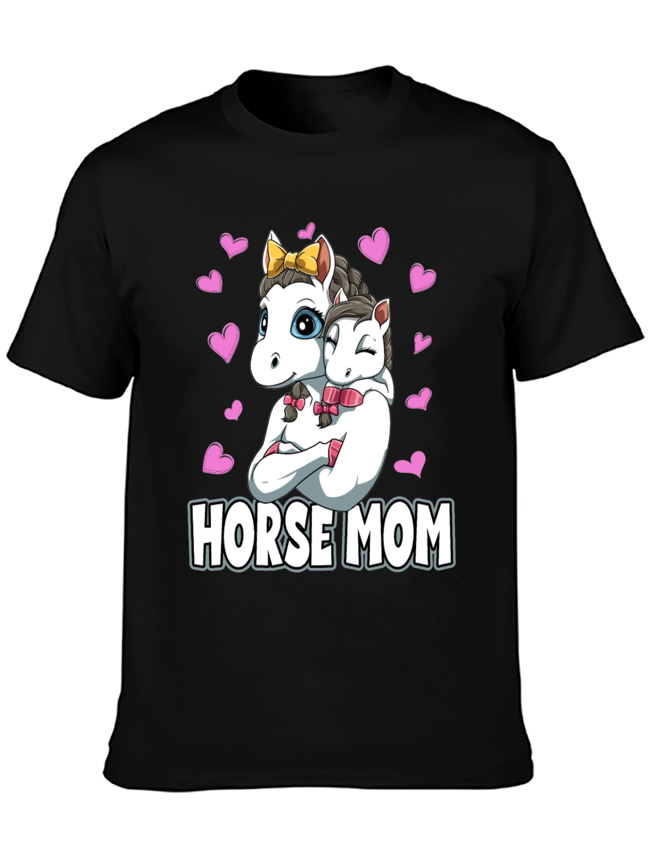 Black Horse Mom Graphic T-Shirt view 3