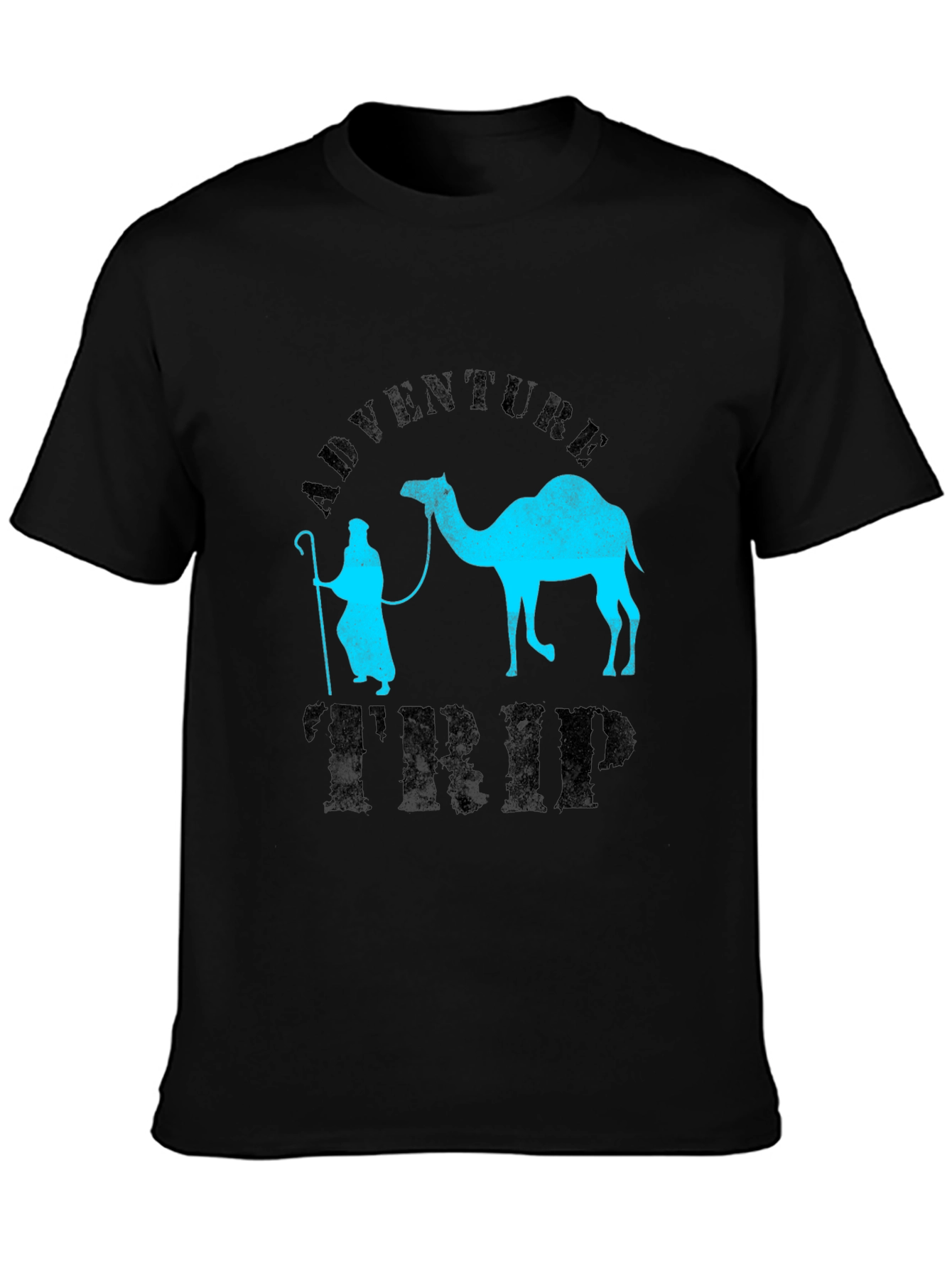 Black Adventure Trip T-Shirt - Camel Design view 3