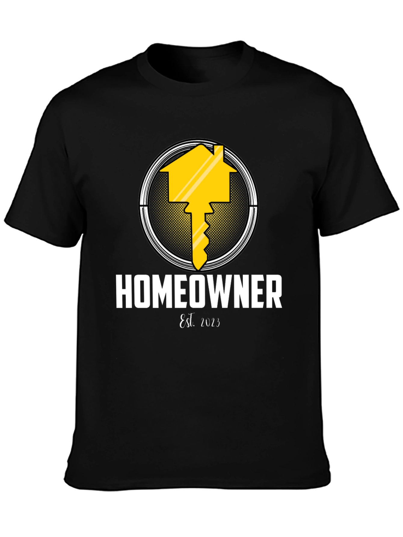 Black Homeowner Est. 2023 Graphic T-Shirt - Black view 3