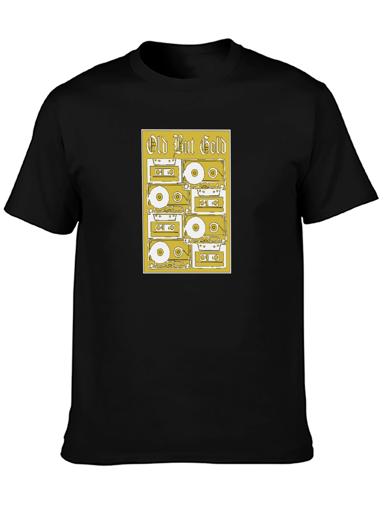Black Old But Gold Cassette Tape Graphic Tee view 3